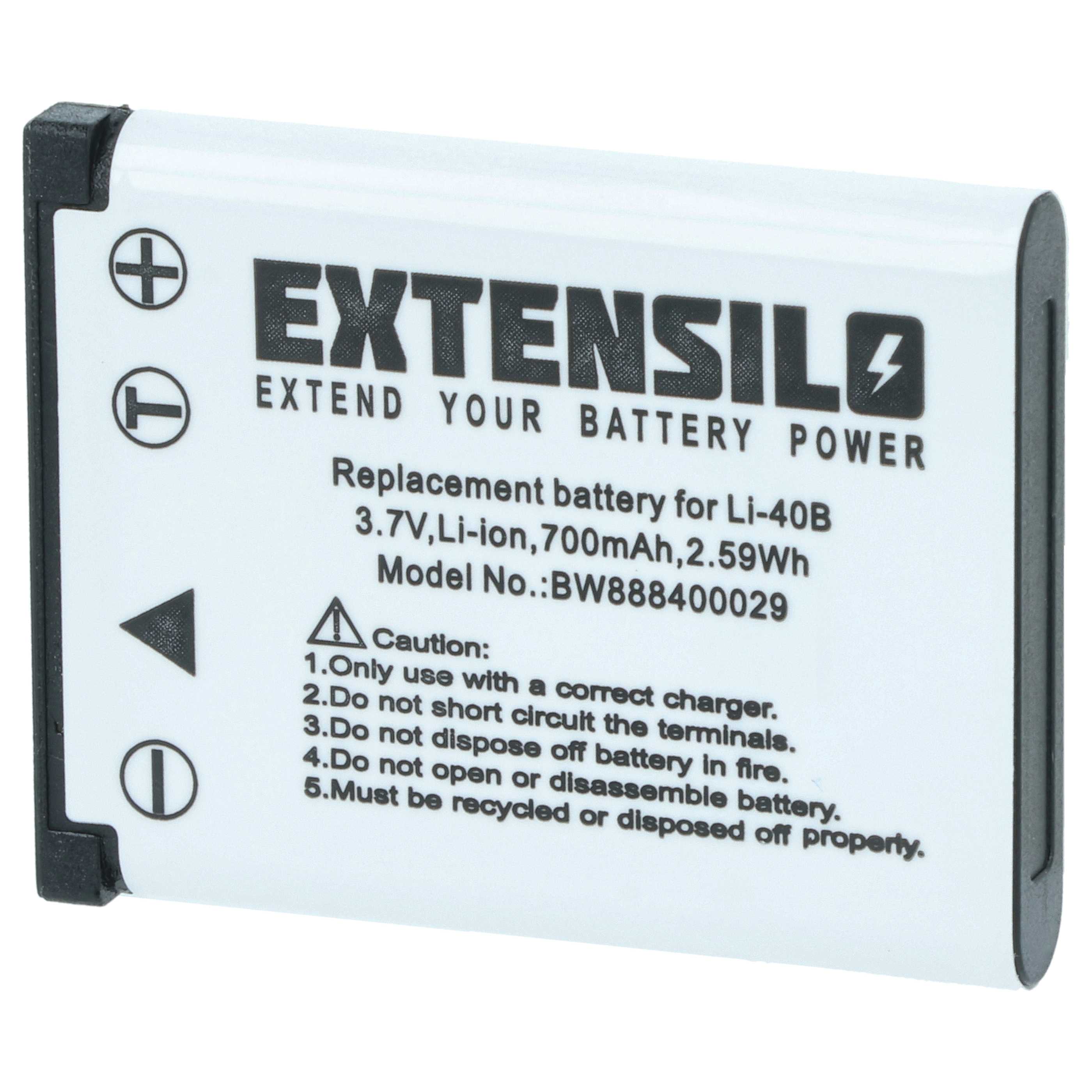 Batterie (2 pcs.) remplace BenQ DLI216 pour appareil photo - 700mAh 3,7V Li-ion