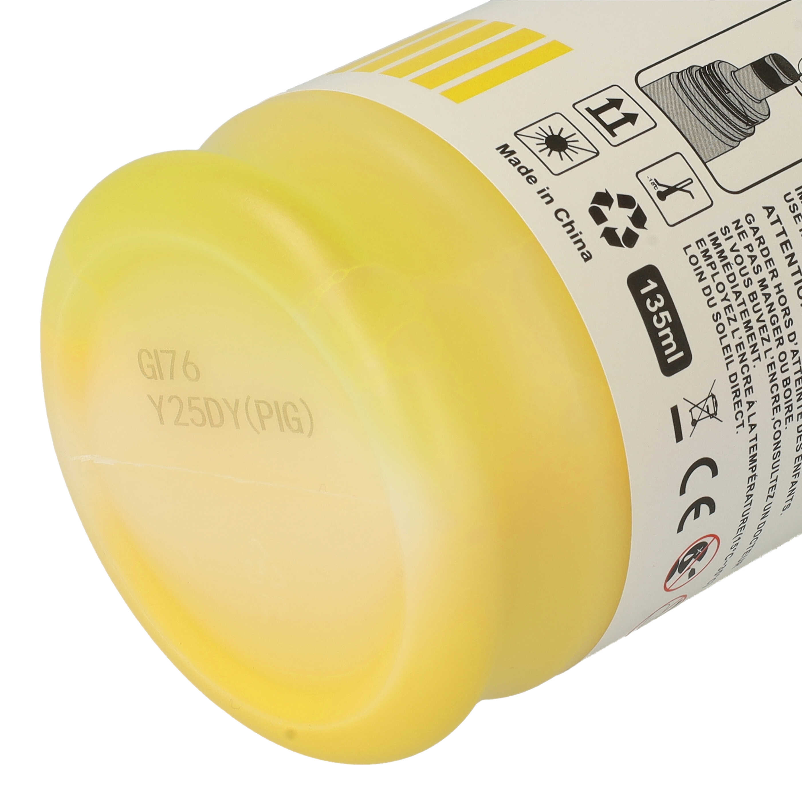 Refill Ink Yellow replaces Canon 4432C001, GI-56Y for Canon Printer - Pigmented, 135 ml