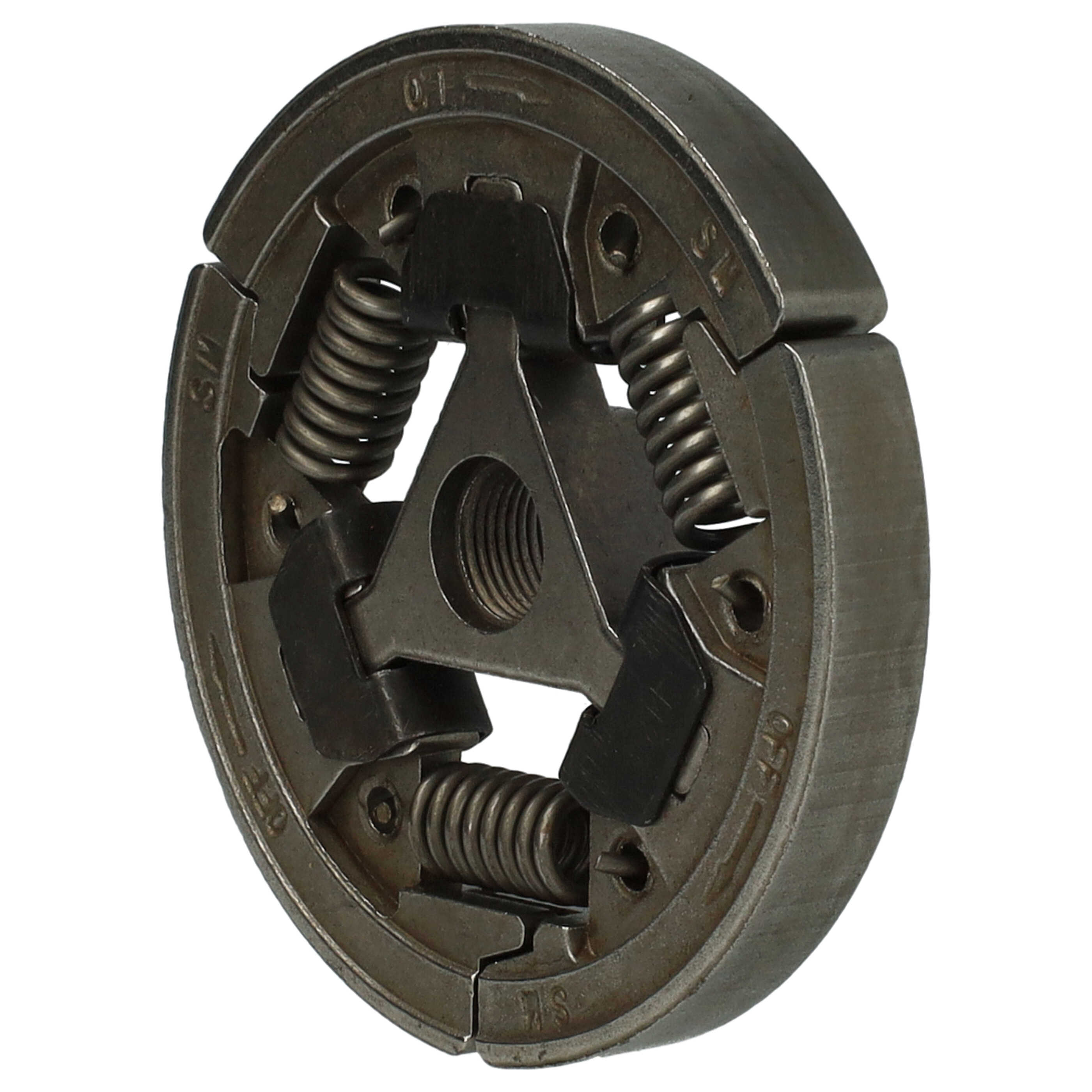 Embrague centrífugo compatible con Stihl TS420 sierras de cadena, etc. - hierro / acero 65Mn, 7,4 cm de diámet