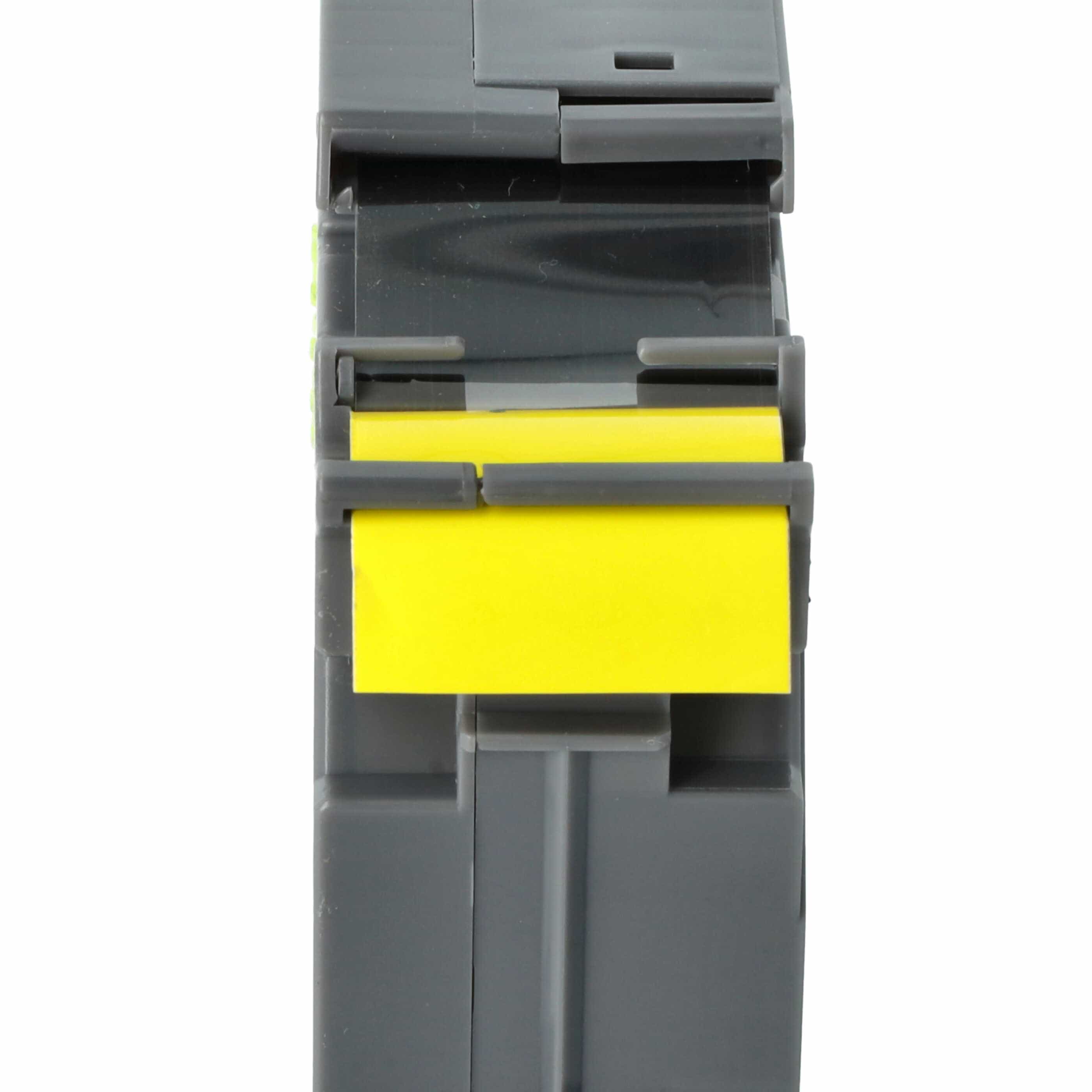 Label Tape replaces Brother HGE-S651 - 24 mm Black to Yellow, Extra Stark