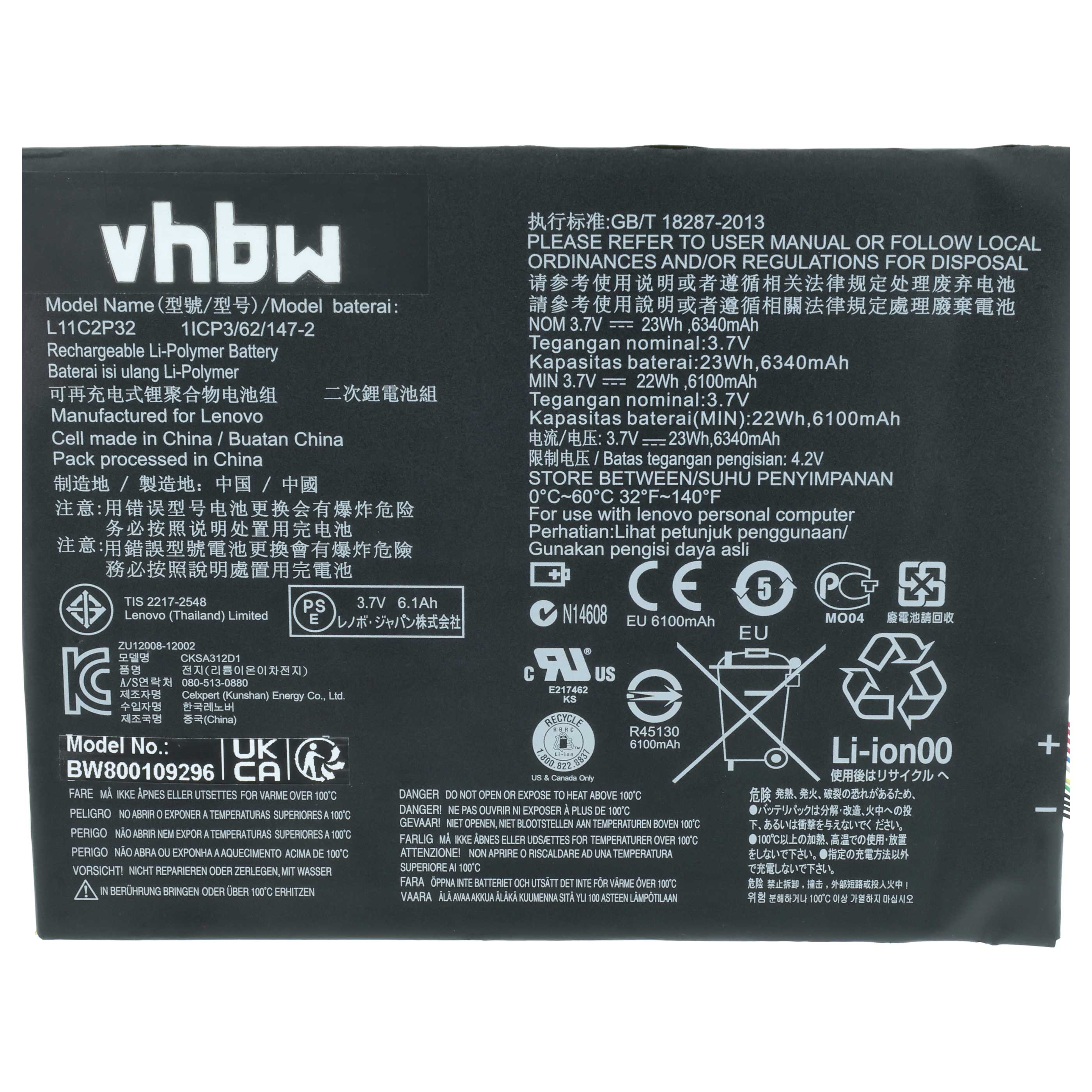 Akumulator do laptopa zamiennik Lenovo L11C2P32 - 6300 mAh 3,7 V Li-Ion