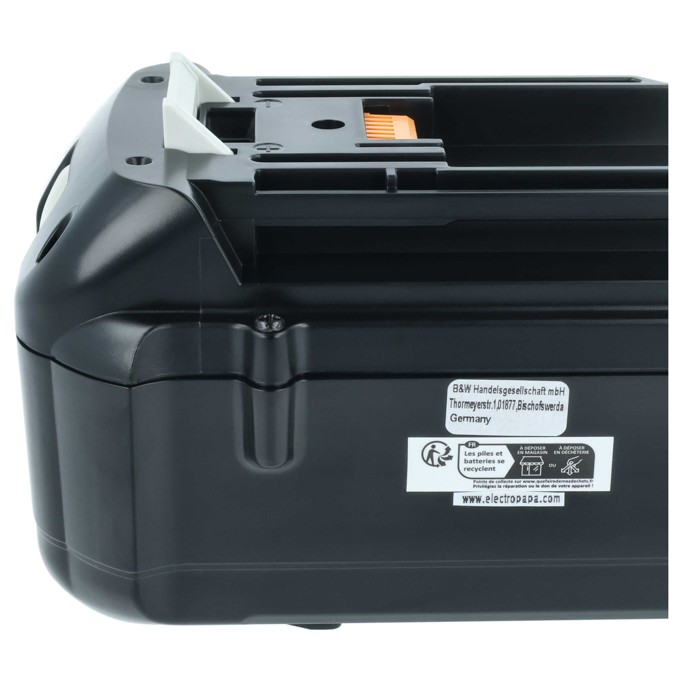2x Battery replaces Makita 194873-2, 194874-0, 195410-5, BL3622A Electric Power Tool - 3000 mAh, 36 V, Li-Ion