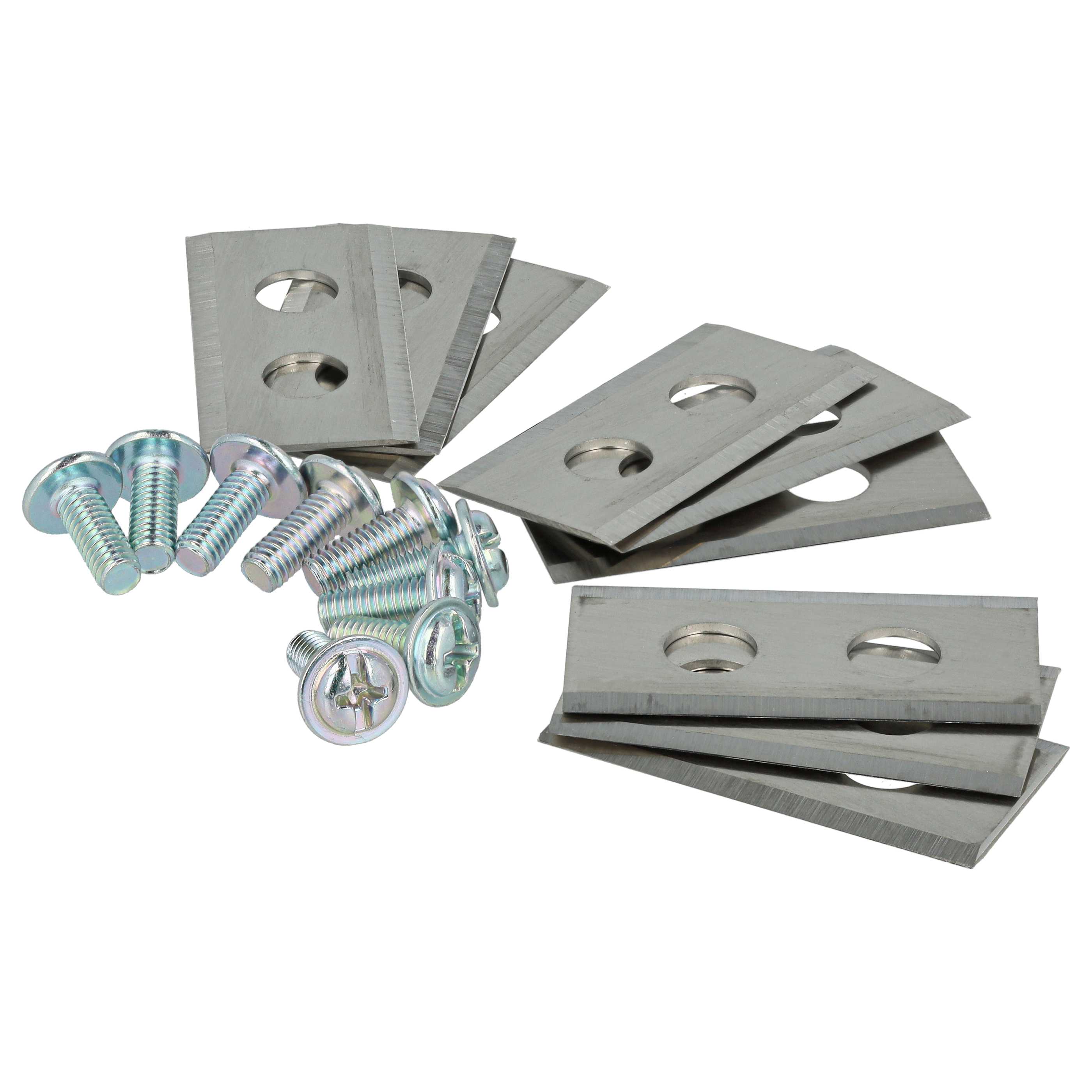 9x Exchange Blade replaces Worx WA0789 Cordless Lawnmower etc. - Steel, Silver