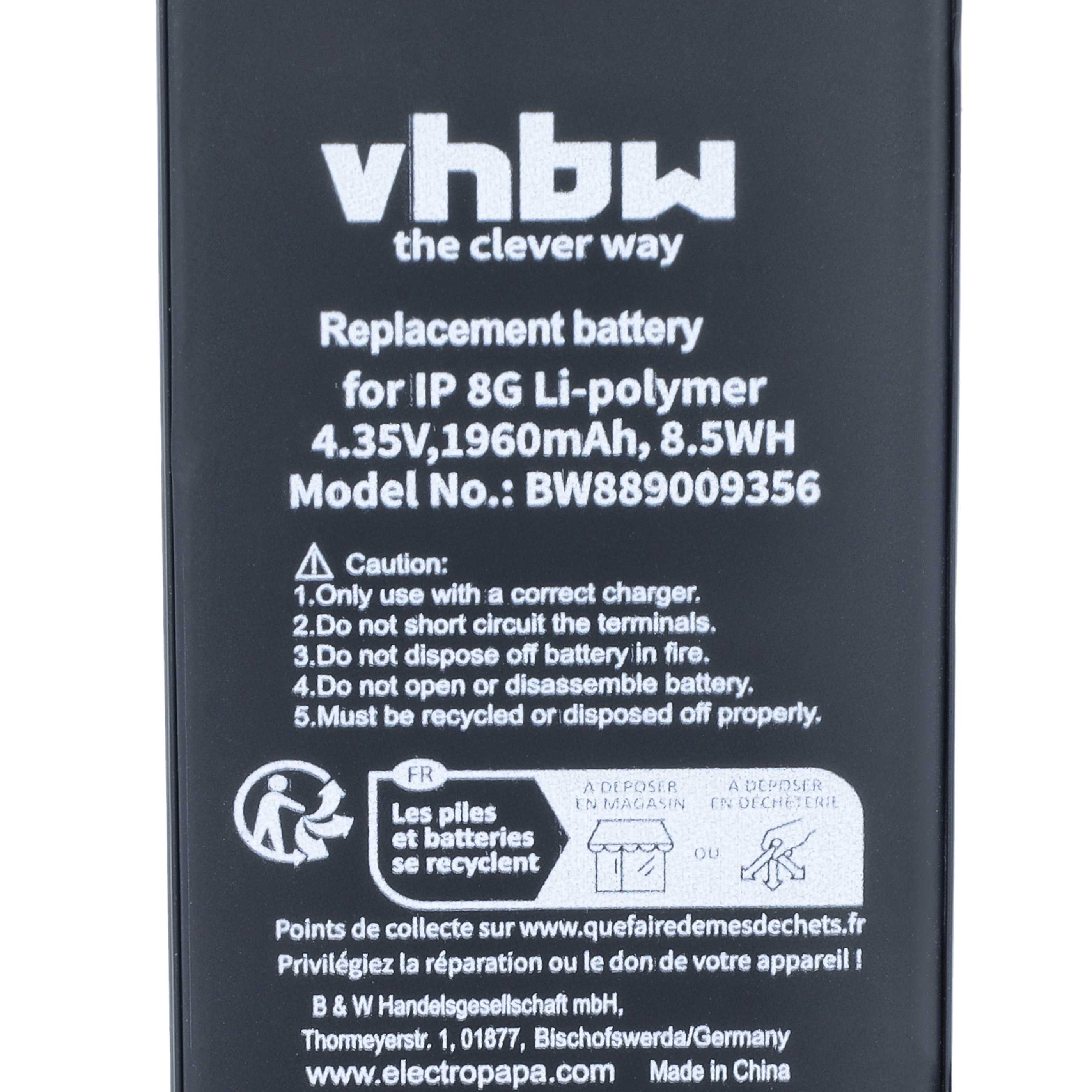 Akku als Ersatz für Apple 616-00357, 616-00358 für Apple - 1960mAh 4,35V Li-Polymer