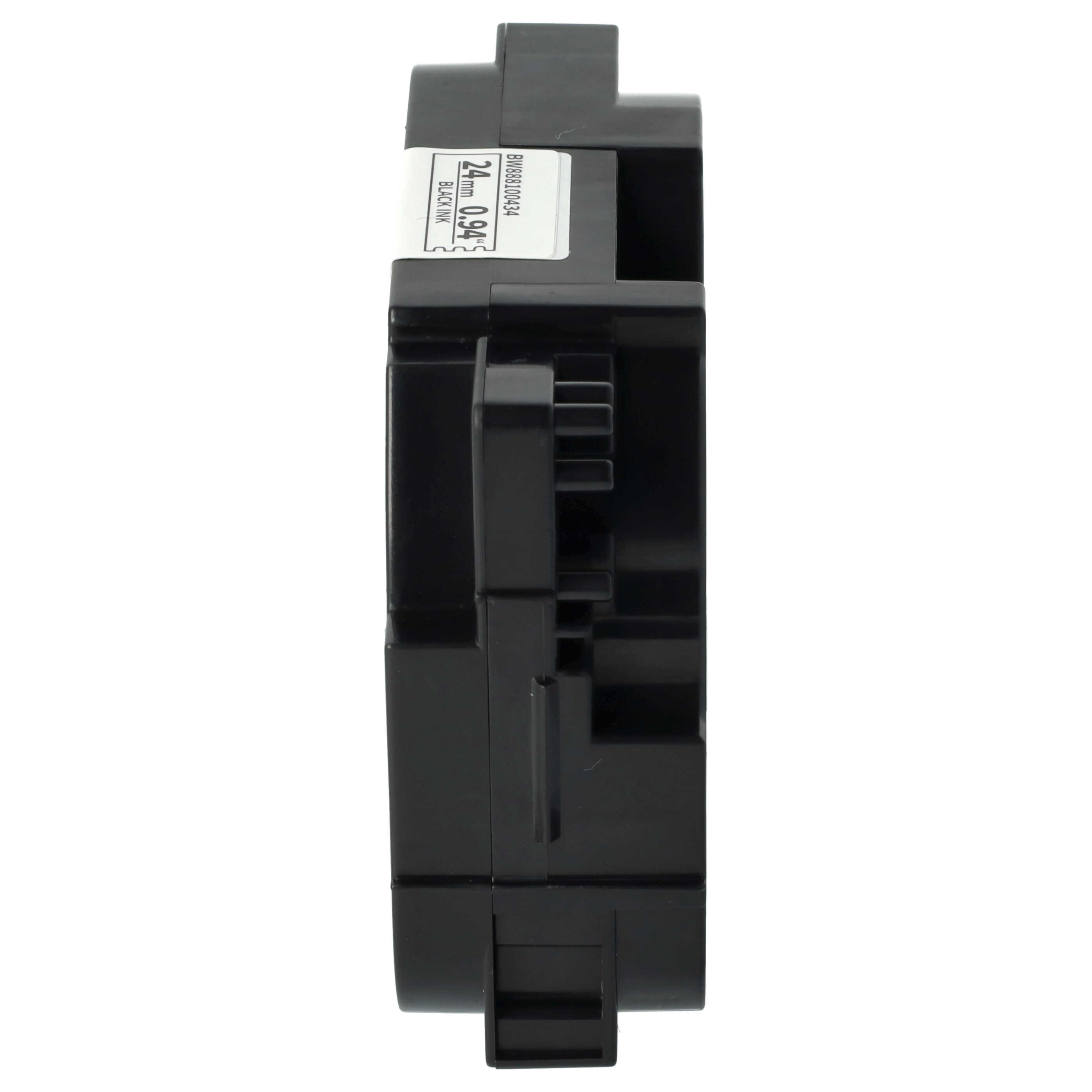 Cassetta nastro sostituisce Brother TZE-S251 per etichettatrice Brother 24mm nero su bianco, extra forte