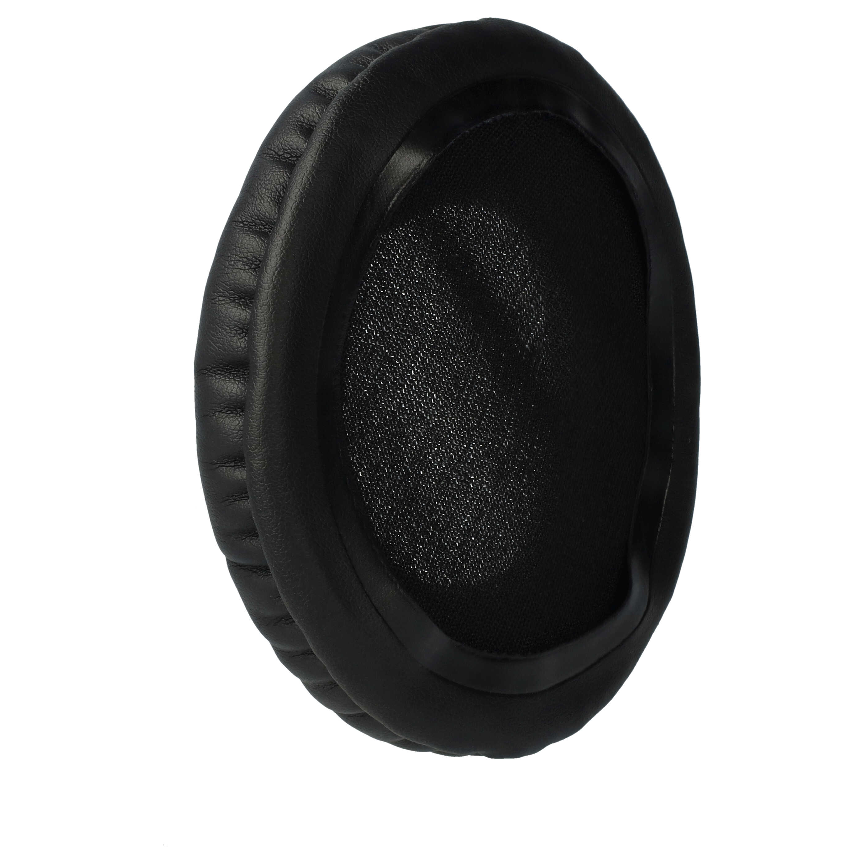 2x Ohrenpolster für Technics RP-DH1200 Kopfhörer u.a., 9,5 x 8,5 cm, Schwarz