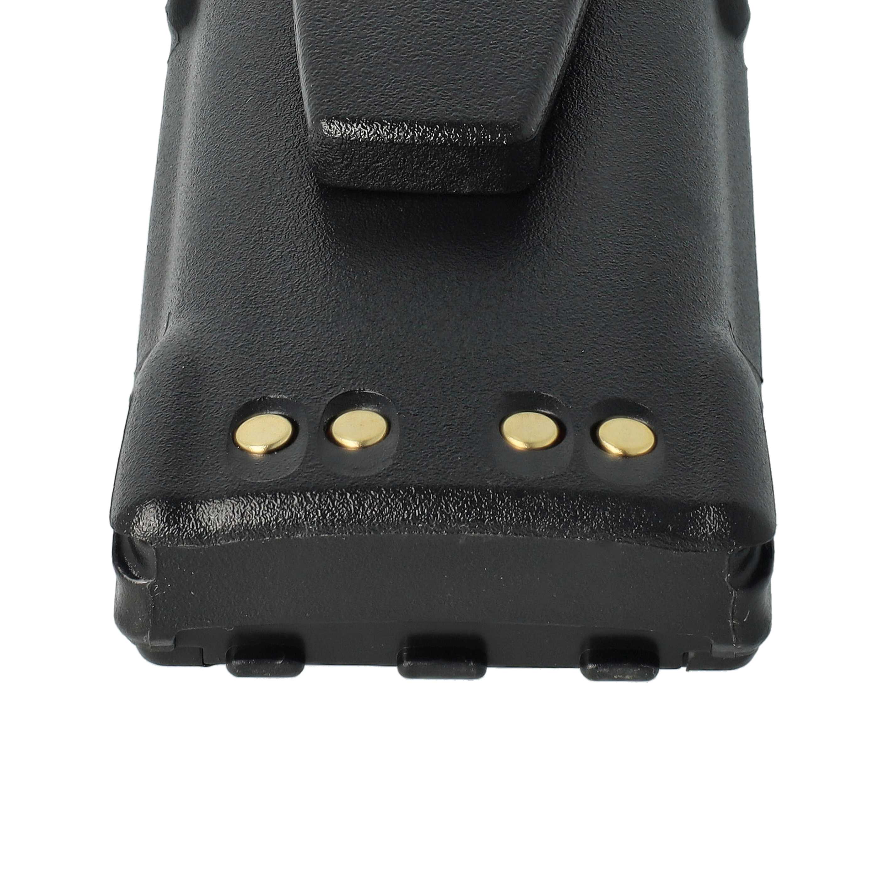 Radio 10x Battery replaces Motorola HMNN4151, HMNN4154, HMNN4158, HMNN4159 - 1500 mAh 7.2 V NiMH + Belt Clip