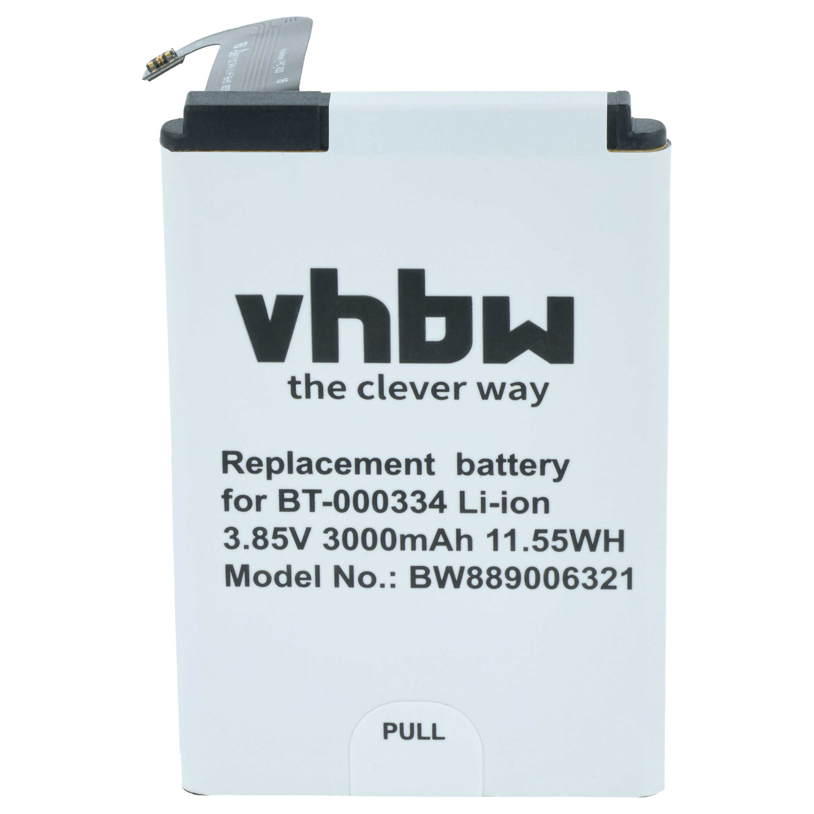 2x Battery replaces Zebra 03MAY18, BT-000334, BT-000334-1 for Zebra Barcode Scanner POS - 3000 mAh 3.85 V