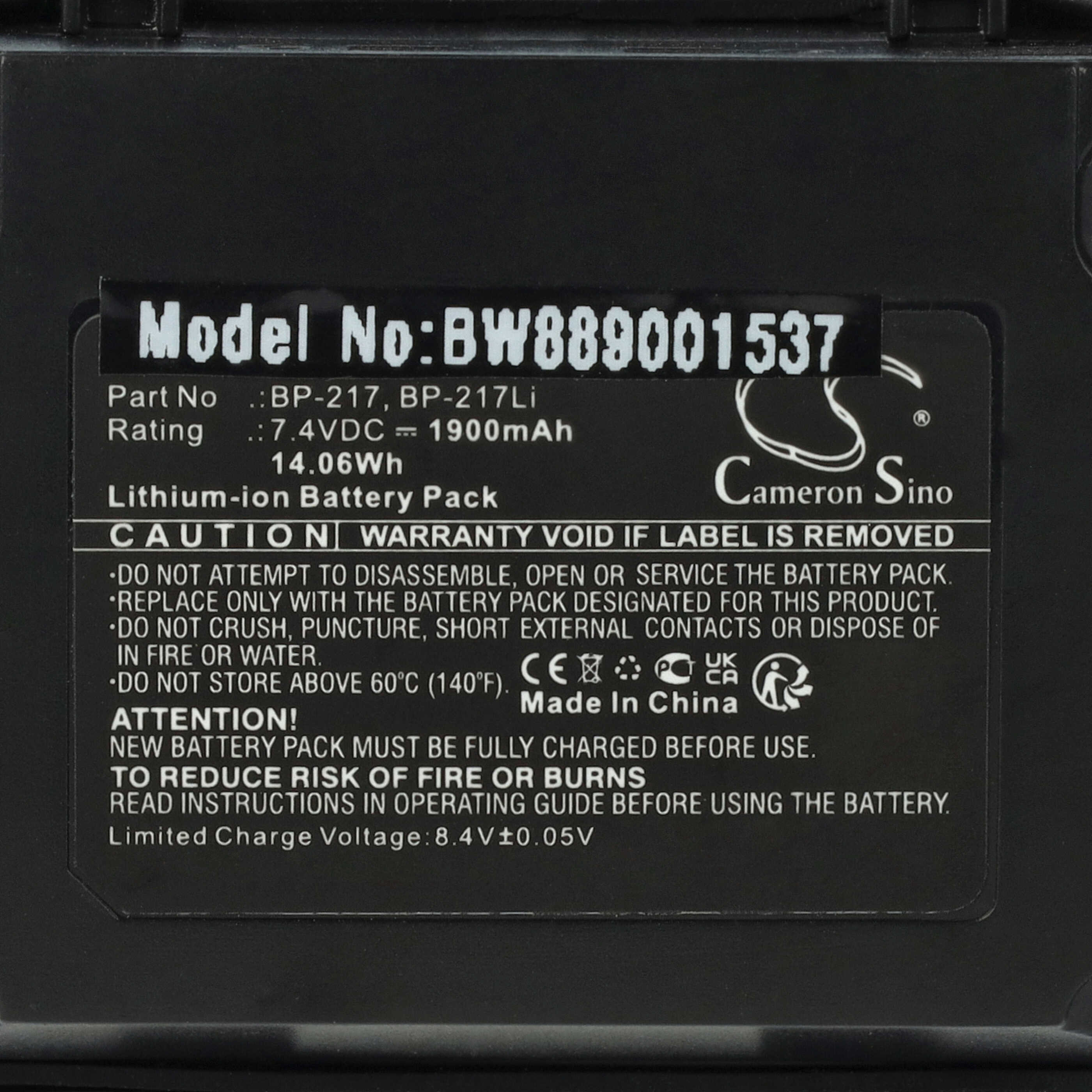 Radio Battery replaces Icom BP-217LI, BP-217 - 1900 mAh 14.06 V Li-Ion