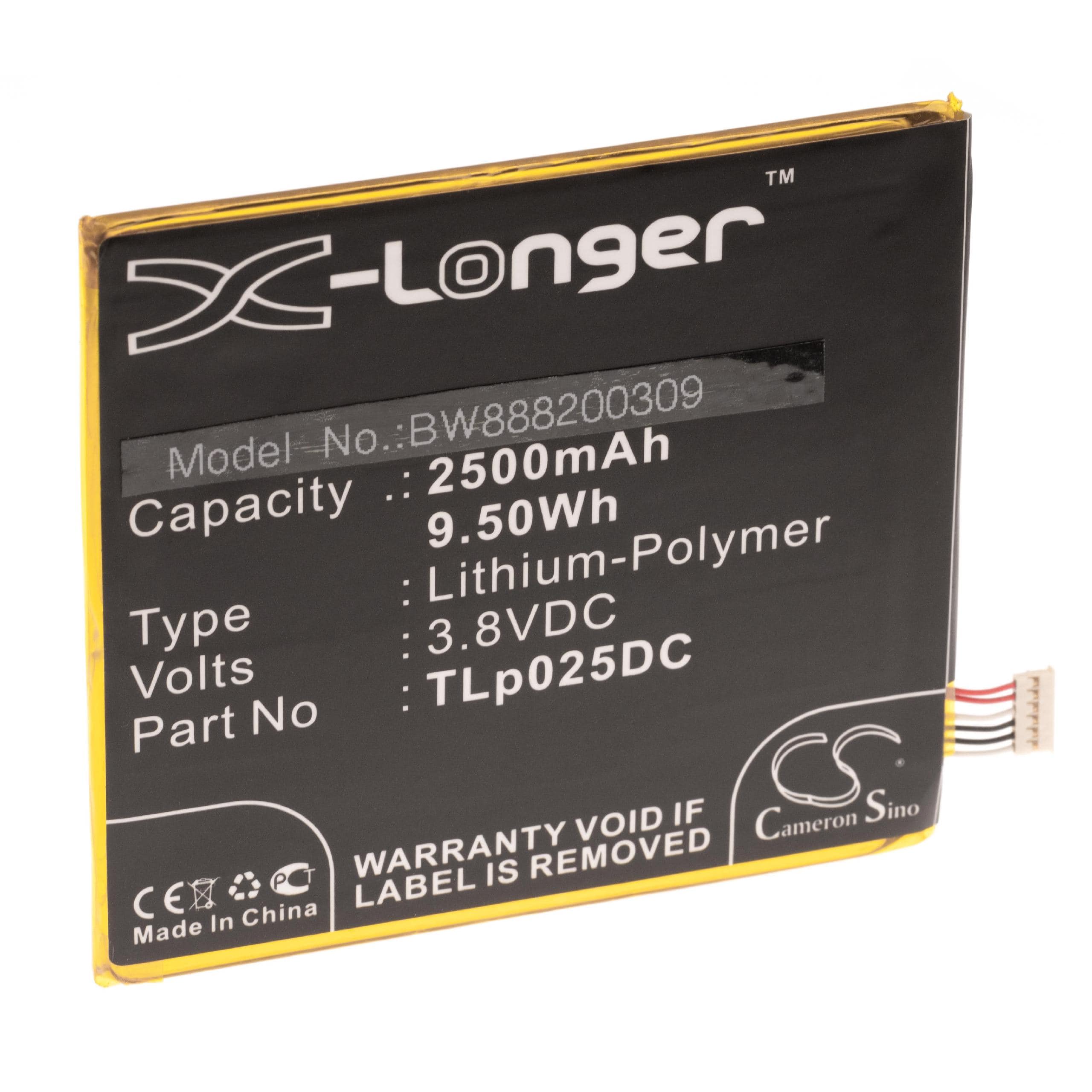 Akumulator do telefonu smartfona zamiennik Alcatel TLp025DC - 2500 mAh 3,8 V LiPo