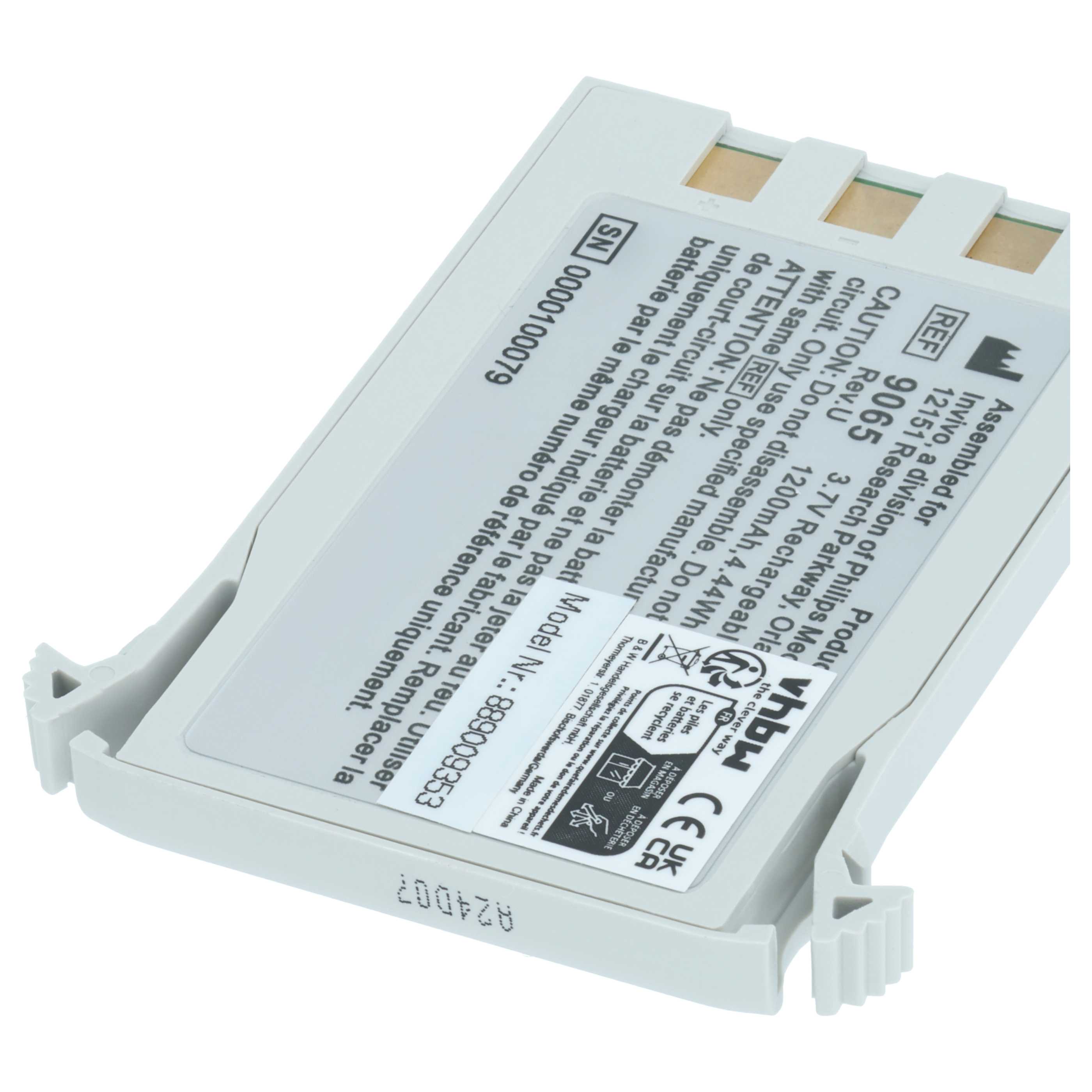 Akku als Ersatz für Philips 989803152881, M6480 für Philips - 1200mAh 3,7V Li-Ion