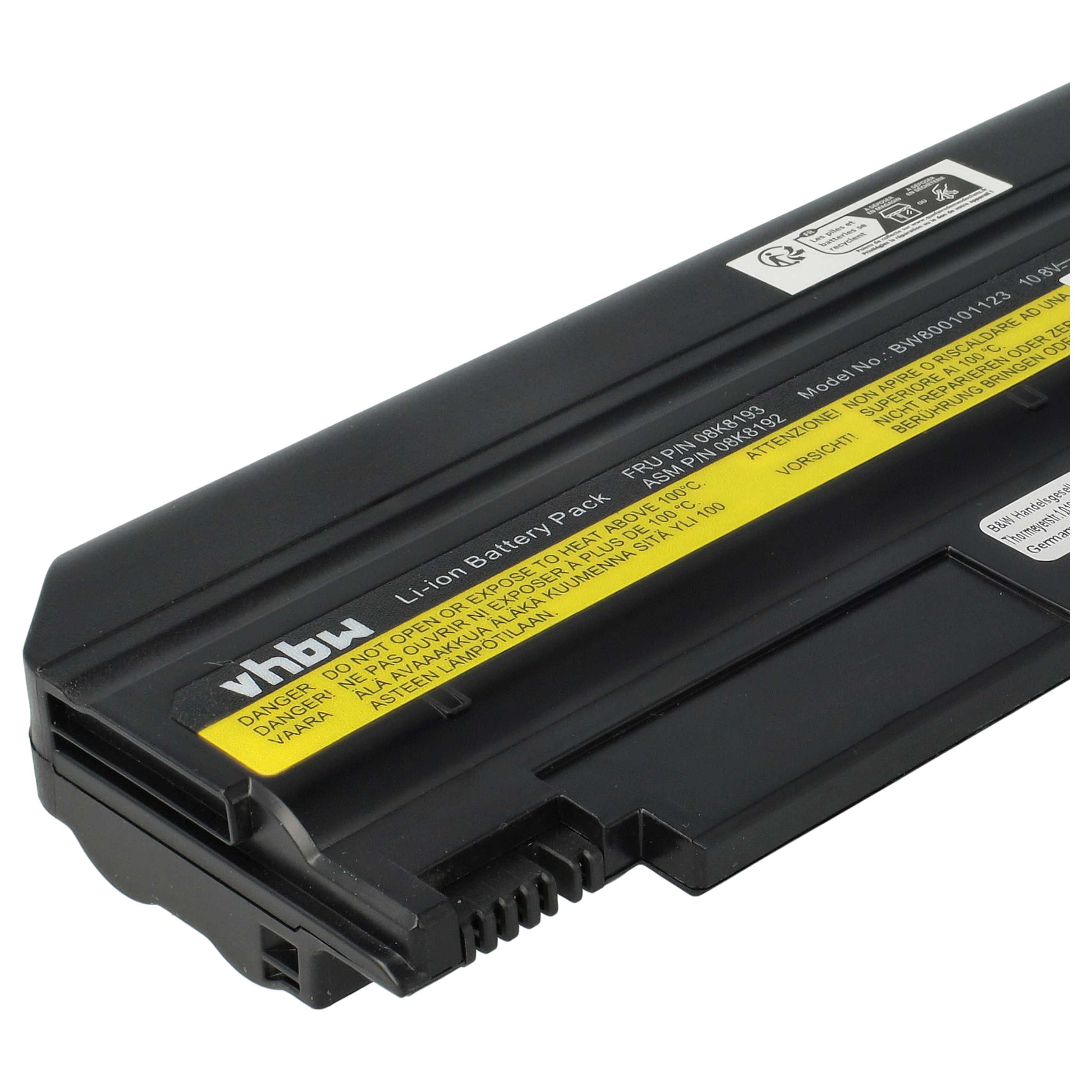 Akumulator do laptopa zamiennik IBM 08K8196, 08K8195, 08K8194, 08K8197 - 6600 mAh 10,8 V Li-Ion, czarny