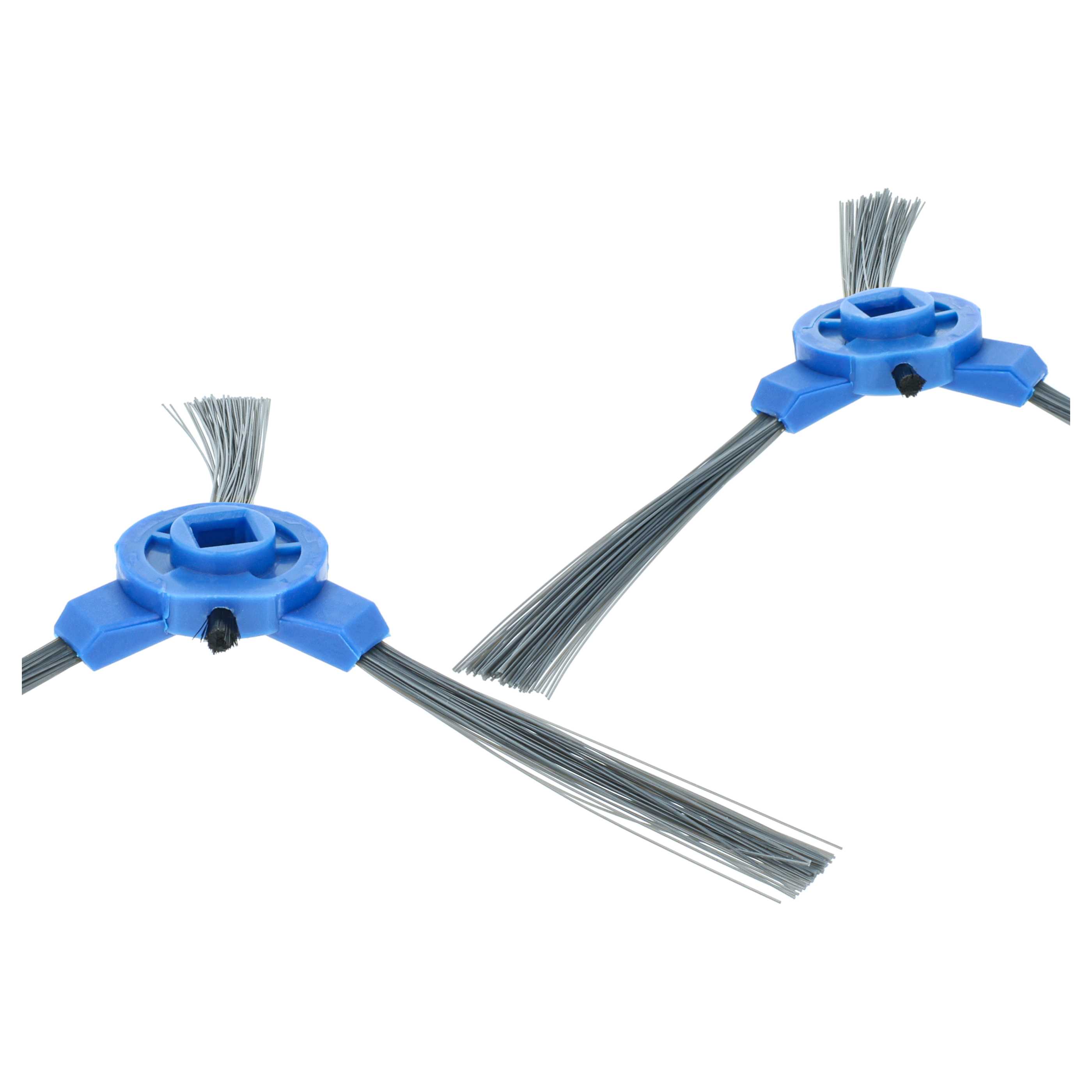 4x Side Brush suitable for Eufy, Tesvor 11S Robot Vacuum Cleaner etc. - 3-armed, black, grey, blue