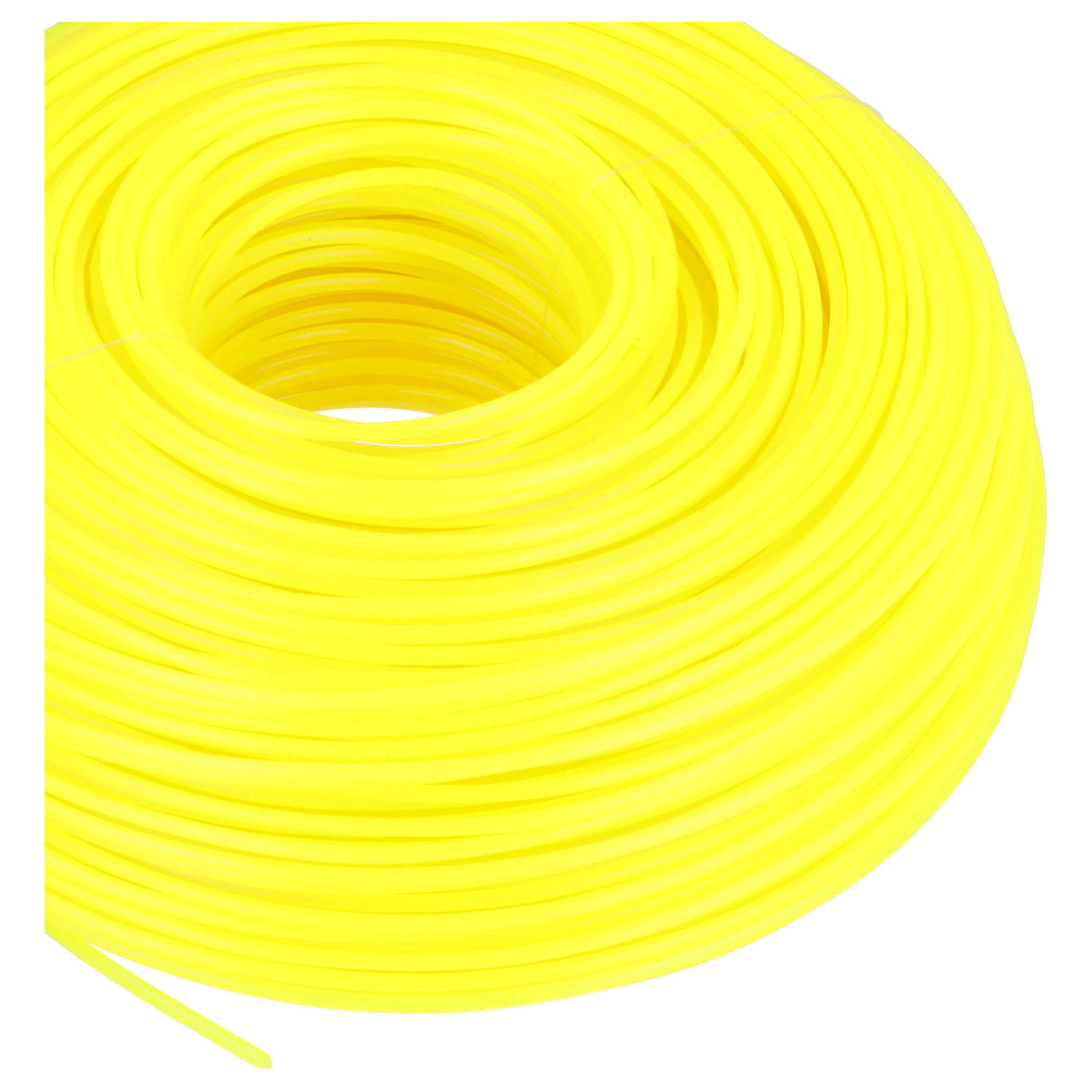 2x Line suitable for Bosch Makita Lawn Mower, Grass Trimmer - Trimmer Line Yellow, 2 mm x 100 m, Round