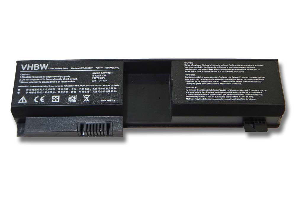 Notebook Battery Replacement for HP 431325-321, HSTNN-OB37, 441131-001 - 4400mAh 7.2V Li-Ion, black
