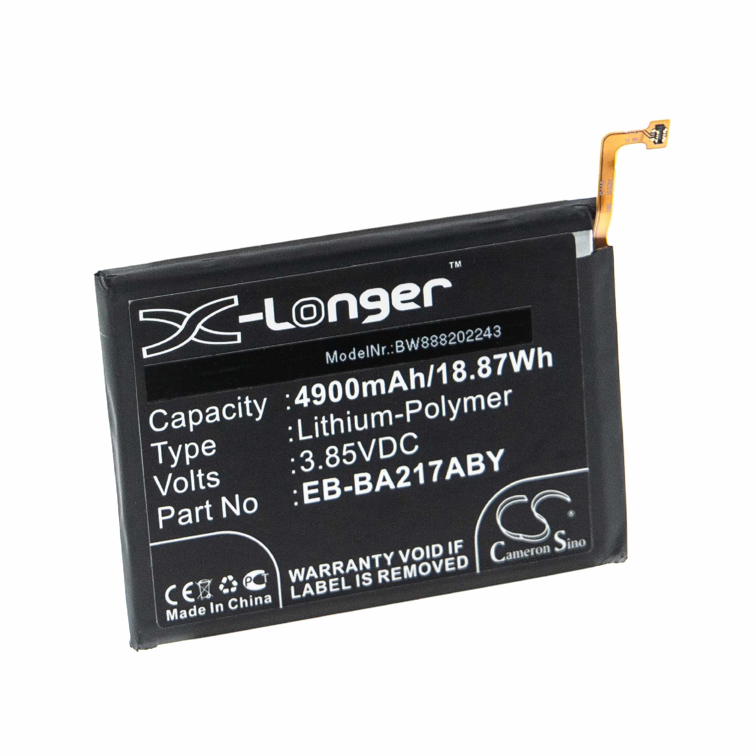 Batteria sostituisce Samsung EB-BA217ABY, GH82-22989A per cellulare Samsung - 4900mAh 3,85V Li-Poly