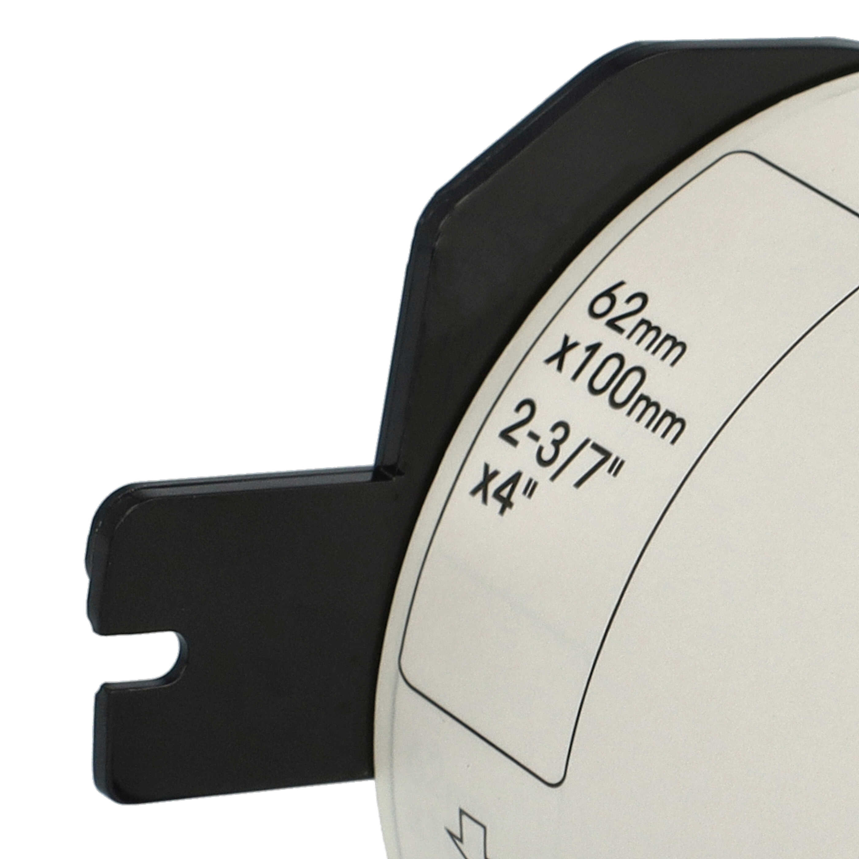3x Label Roll replaces Brother DK-11202 Labeller - 62 mm x 100 mm + Holder