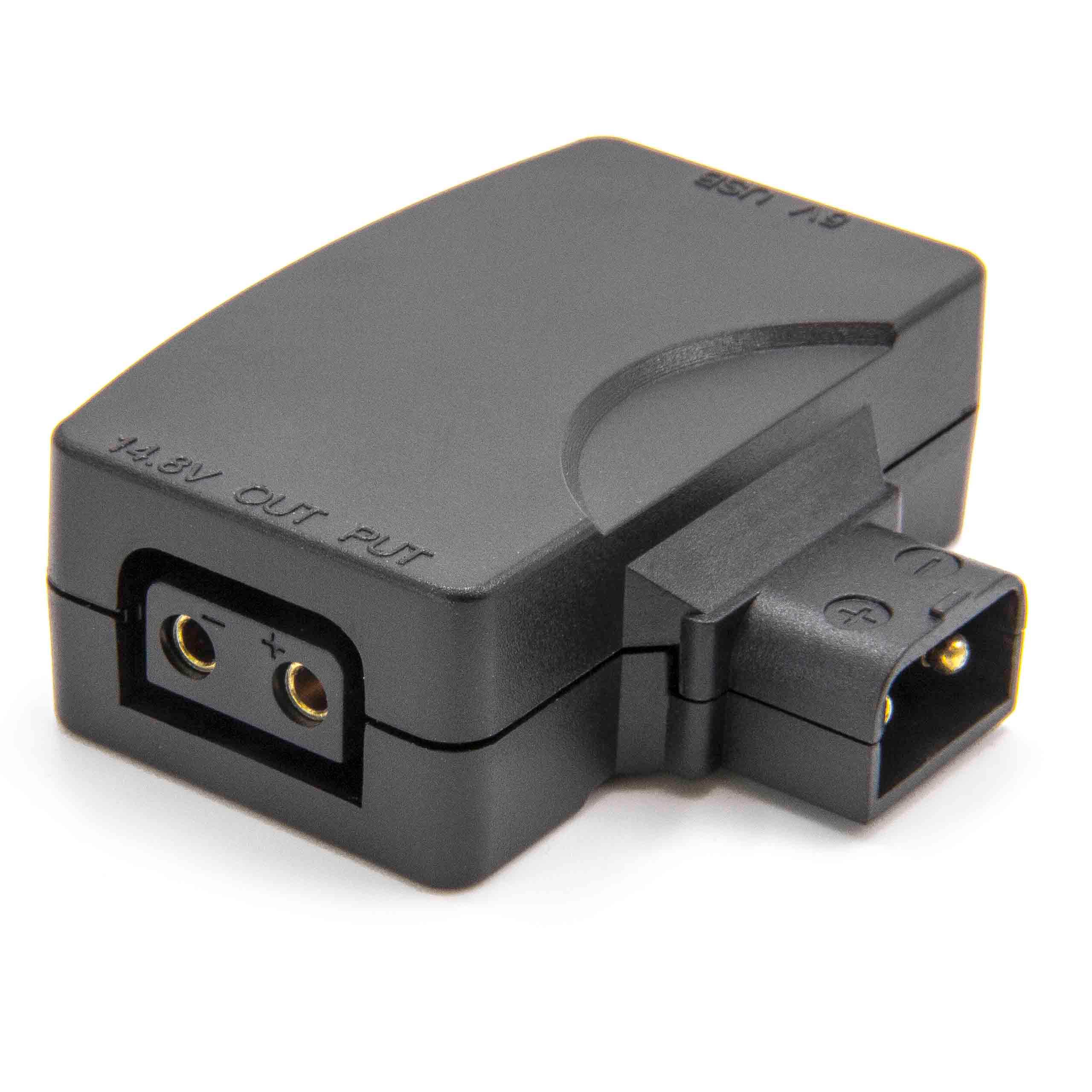 vhbw Adapter D-Tap (m) auf USB (weiblich) für Kamera-Akkus