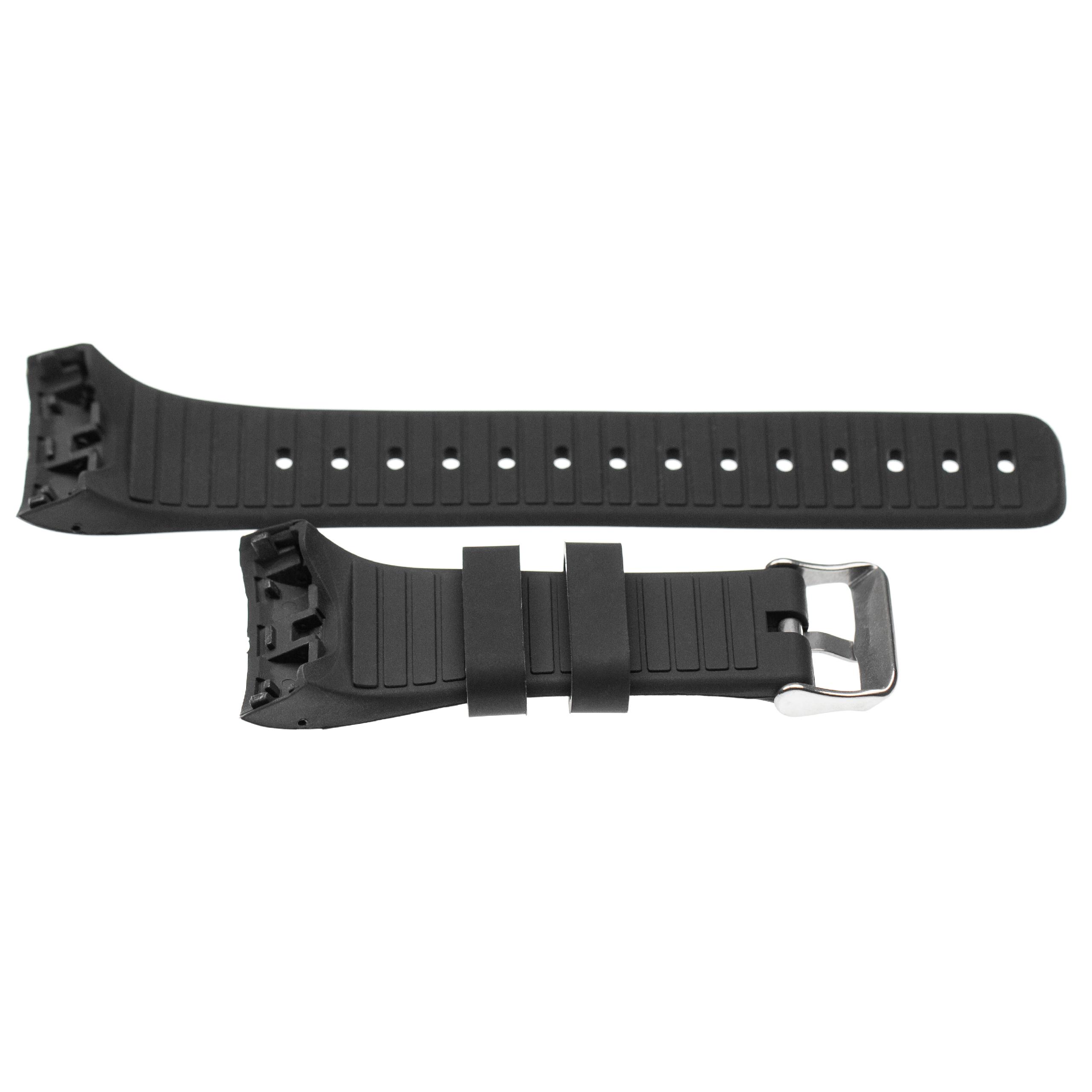 wristband for Polar Smartwatch - 14.5 + 8.9 cm long, silicone, black