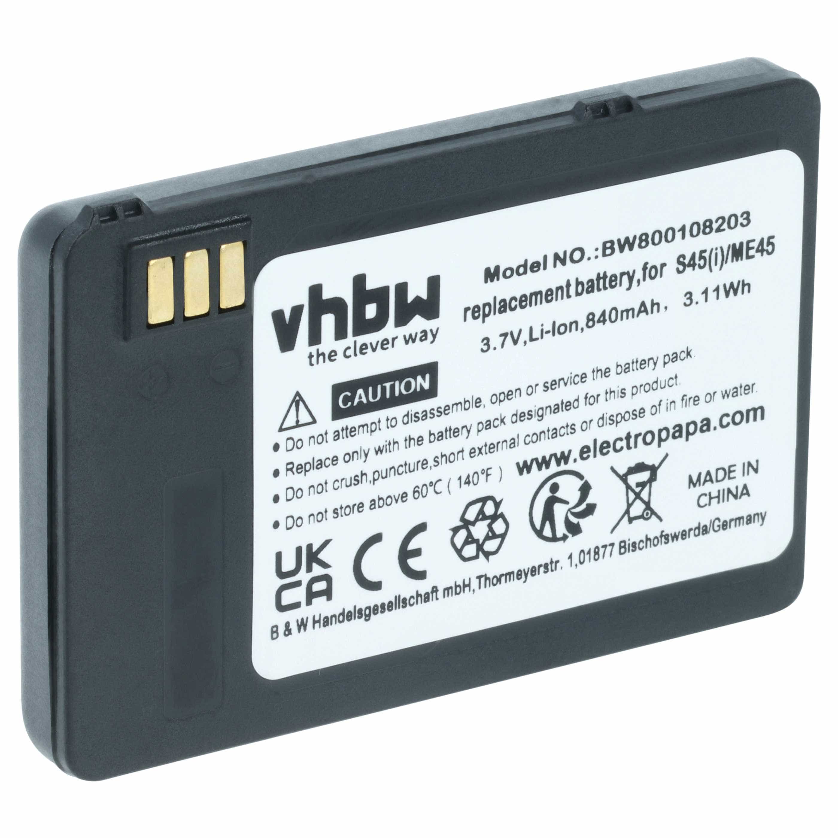 Akumulator do telefonu smartfona zamiennik Siemens V30145-K1310-X185, N4501-A100 - 840 mAh 3,7 V Li-Ion