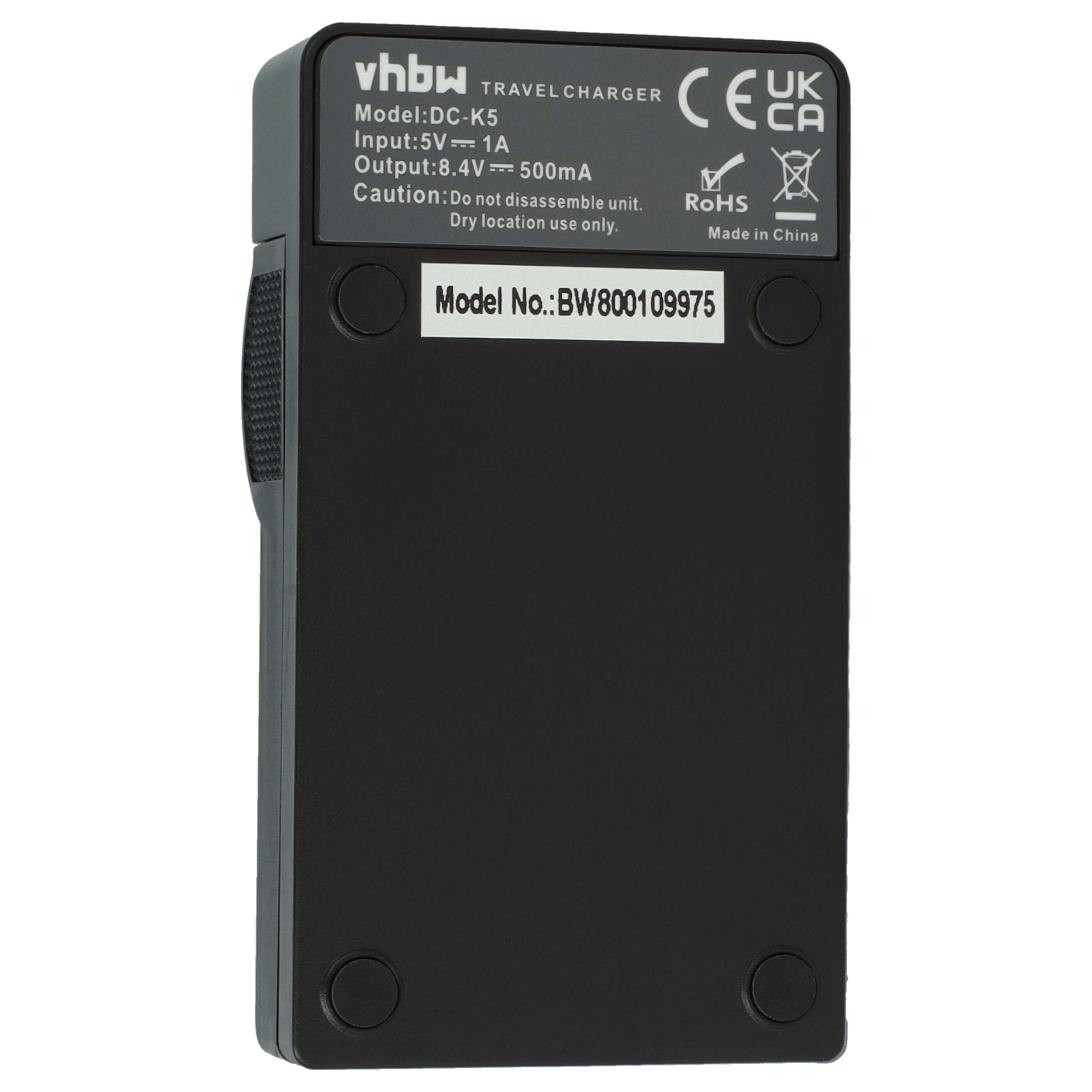 Battery Charger USB-C + Cable USB-C suitable for Canon PowerShot, SX60 HS, G1 X, G15 Digital Camera - 0.5 A
