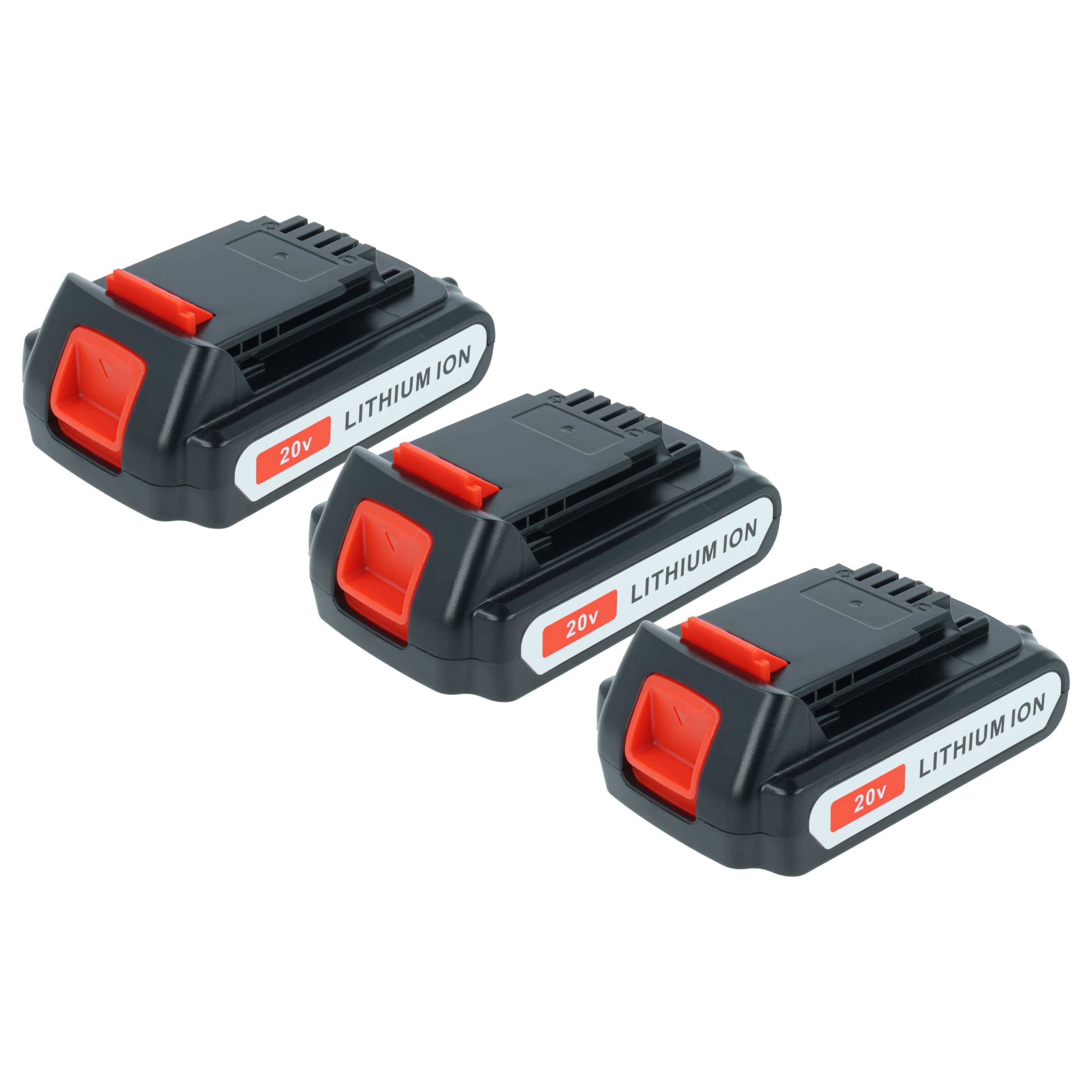 3x Battery replaces Black & Decker LBXR20, LBX20, LB20, LB2X4020 Electric Power Tool - 2000 mAh, 20 V, Li-Ion