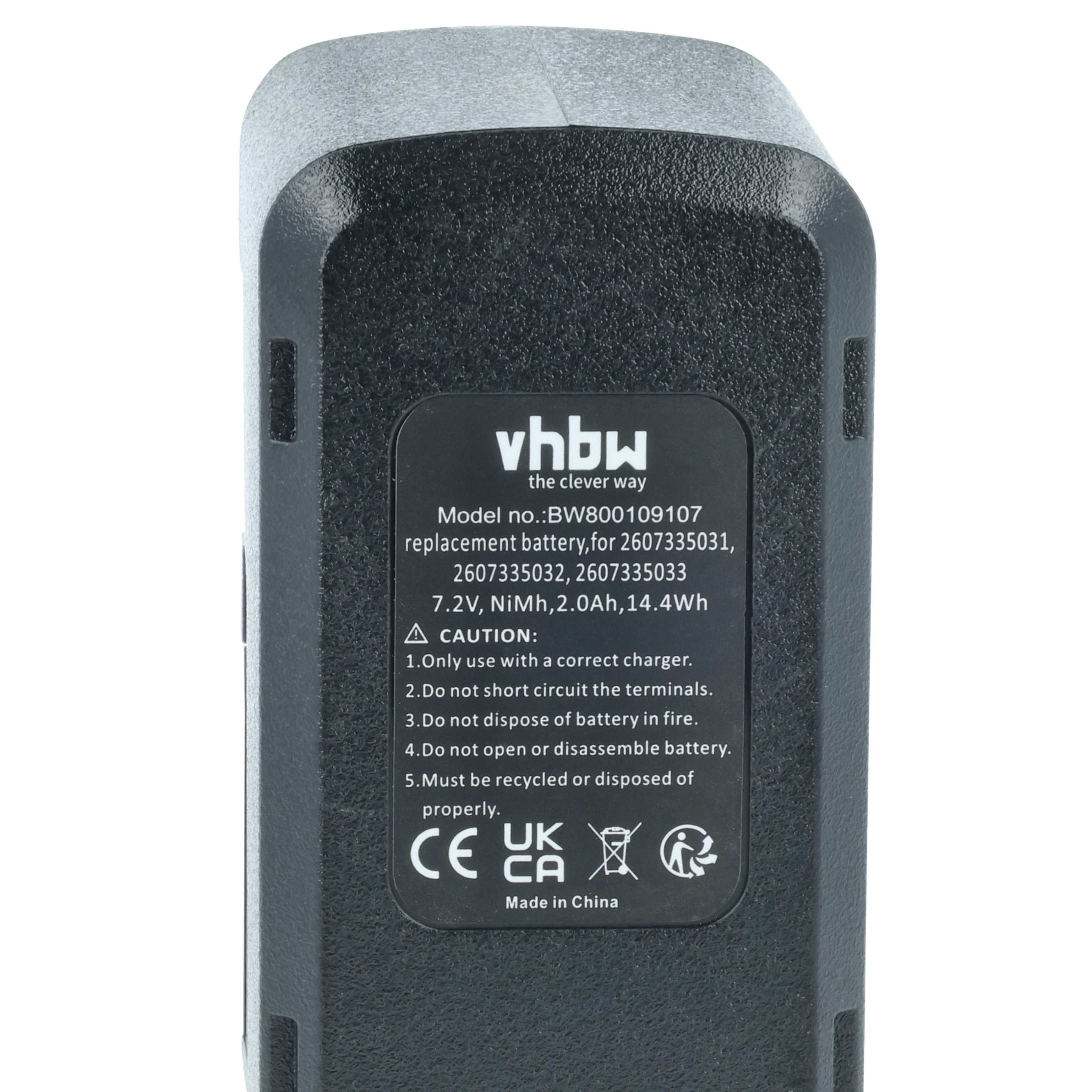 Batteria sostituisce Würth 0601936771 per attrezzo - 2Ah 7,2V NiMH