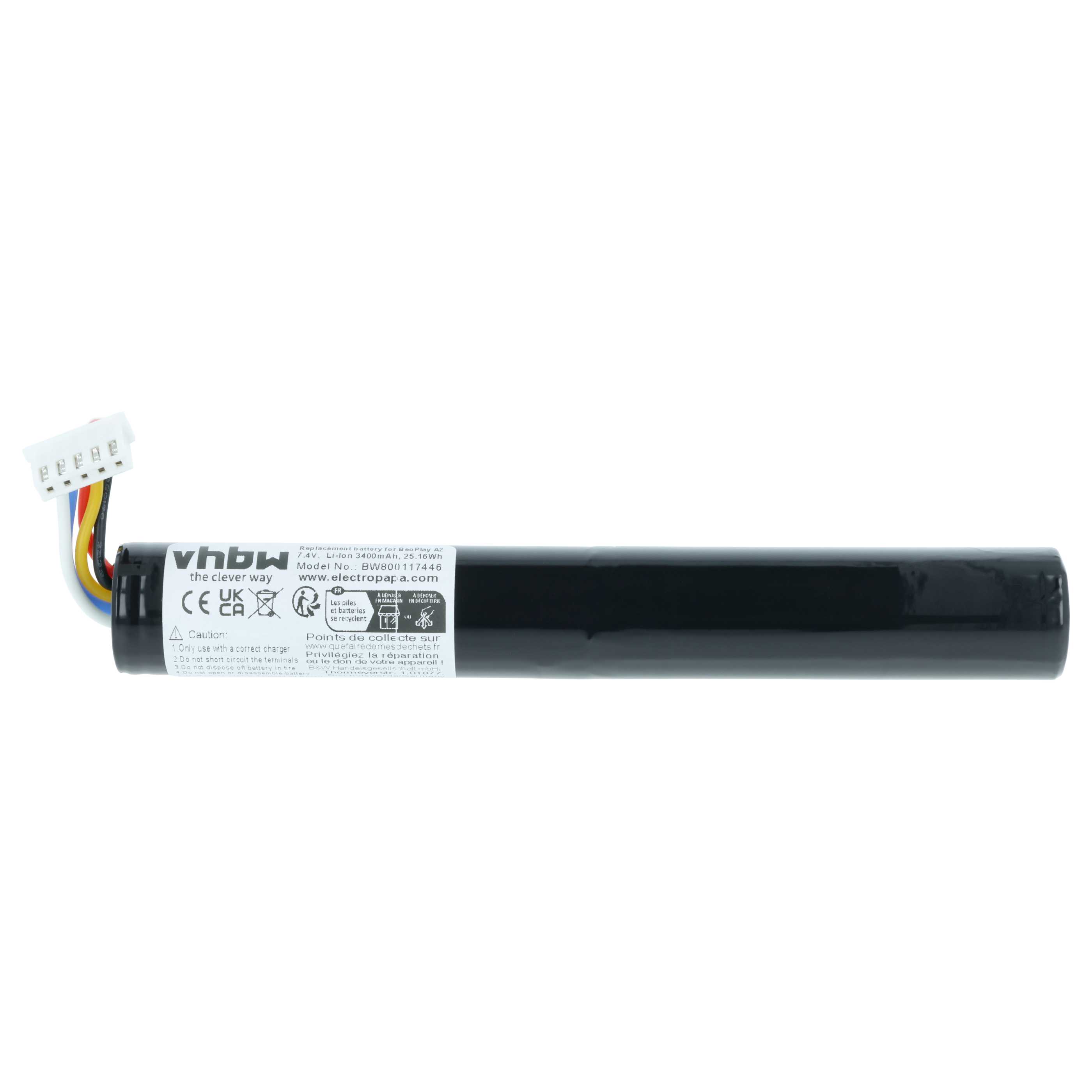 Batteria sostituisce Bang & Olufsen J406/ICR18650NH-2S per altoparlanti - 3400mAh 7,4V Li-Ion