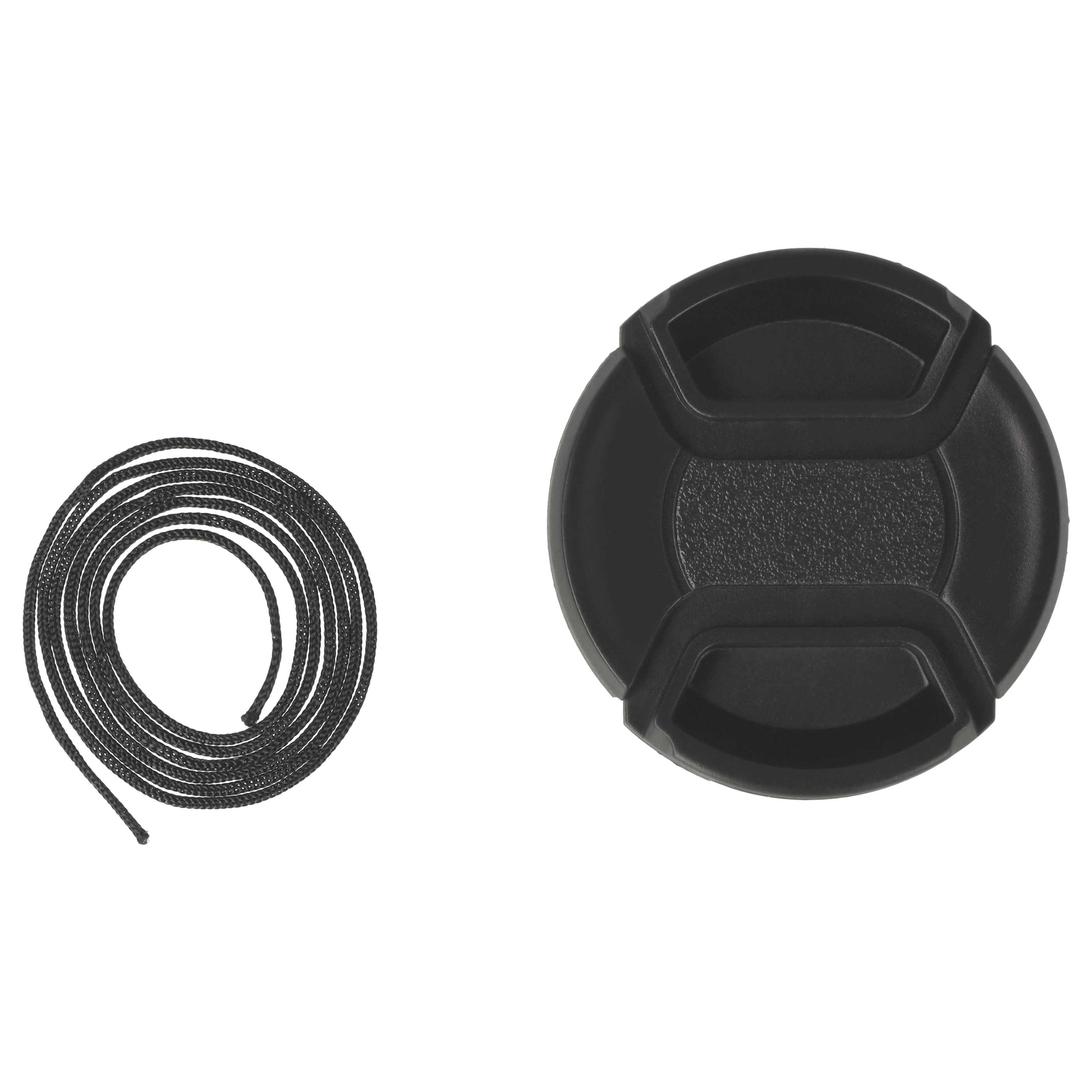 Bouchon d'objectif 46 mm - Prise centrée, plastique, noir