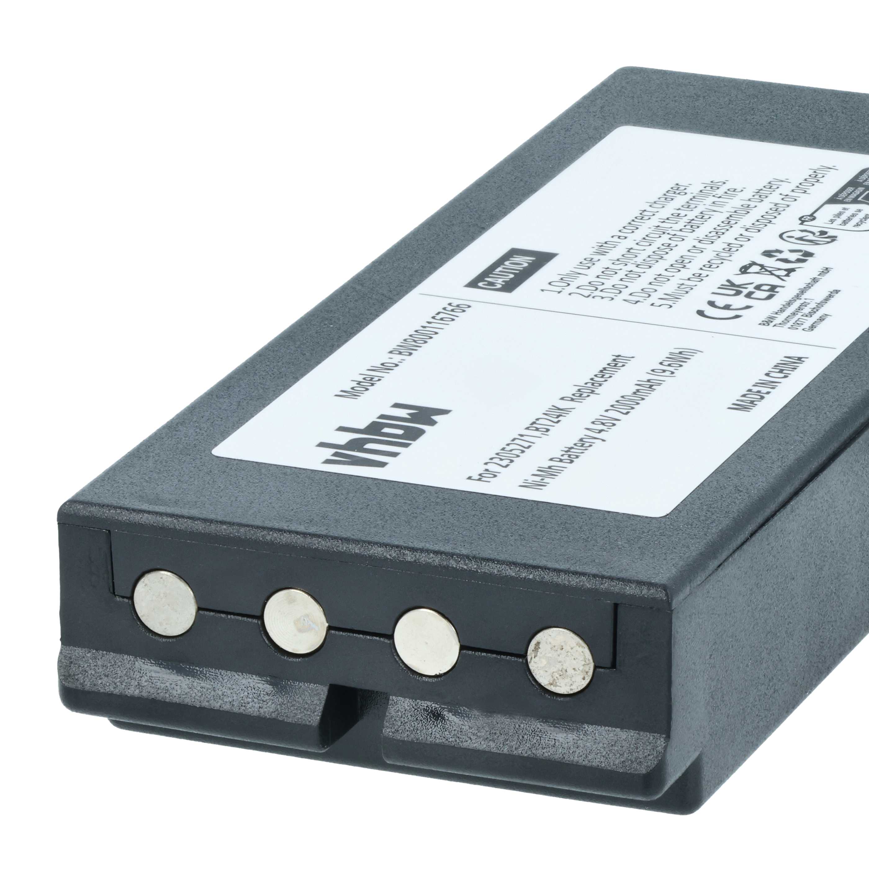 Battery (2 Piece) as Replacement for Danfoss 2305271, BT24IK Remote Control - 2000 mAh 4.8 V NiMH