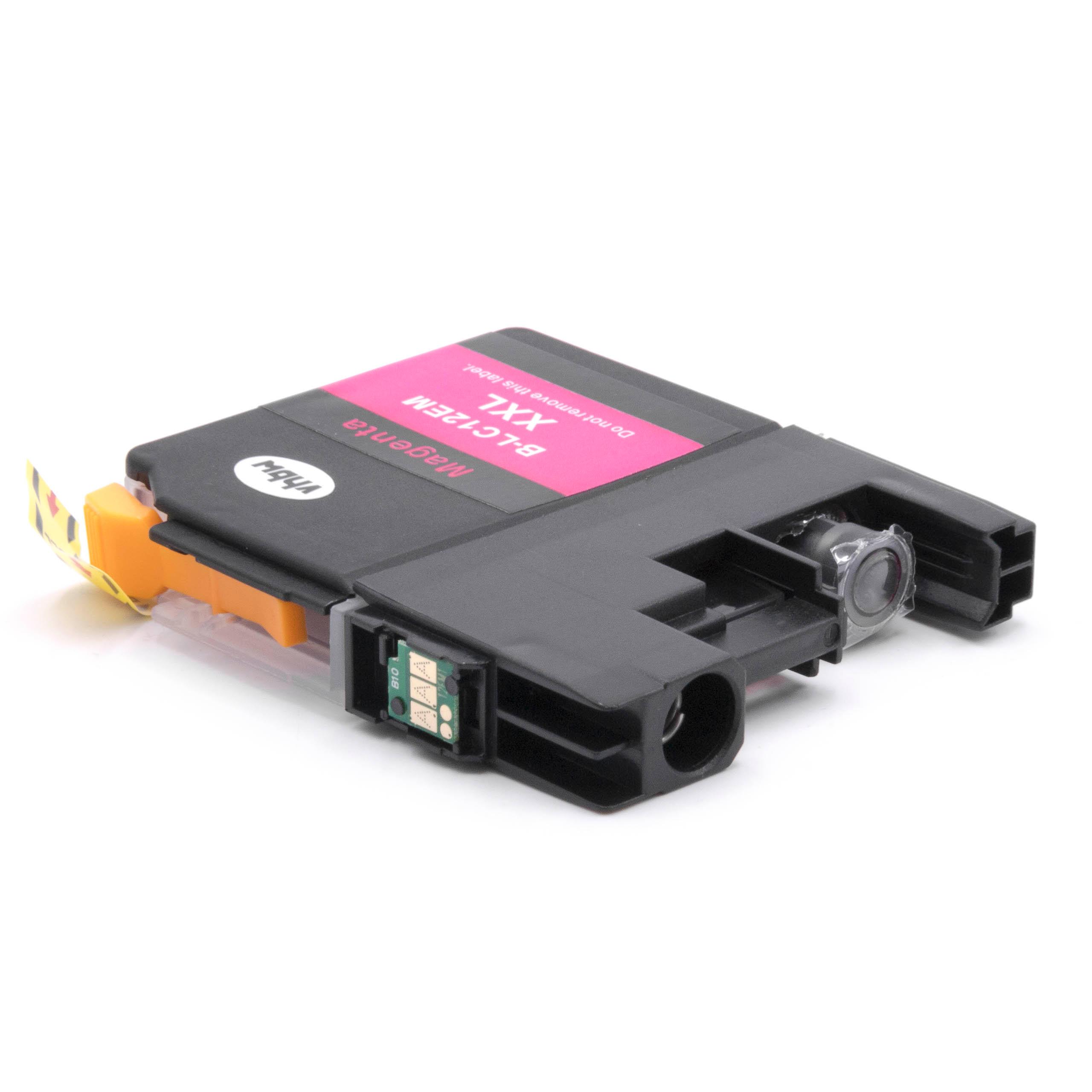 Ink Cartridge as Exchange for Brother LC-12EM, LC12EM, LC-12E M for Brother Printer - Magenta 15 ml + Chip