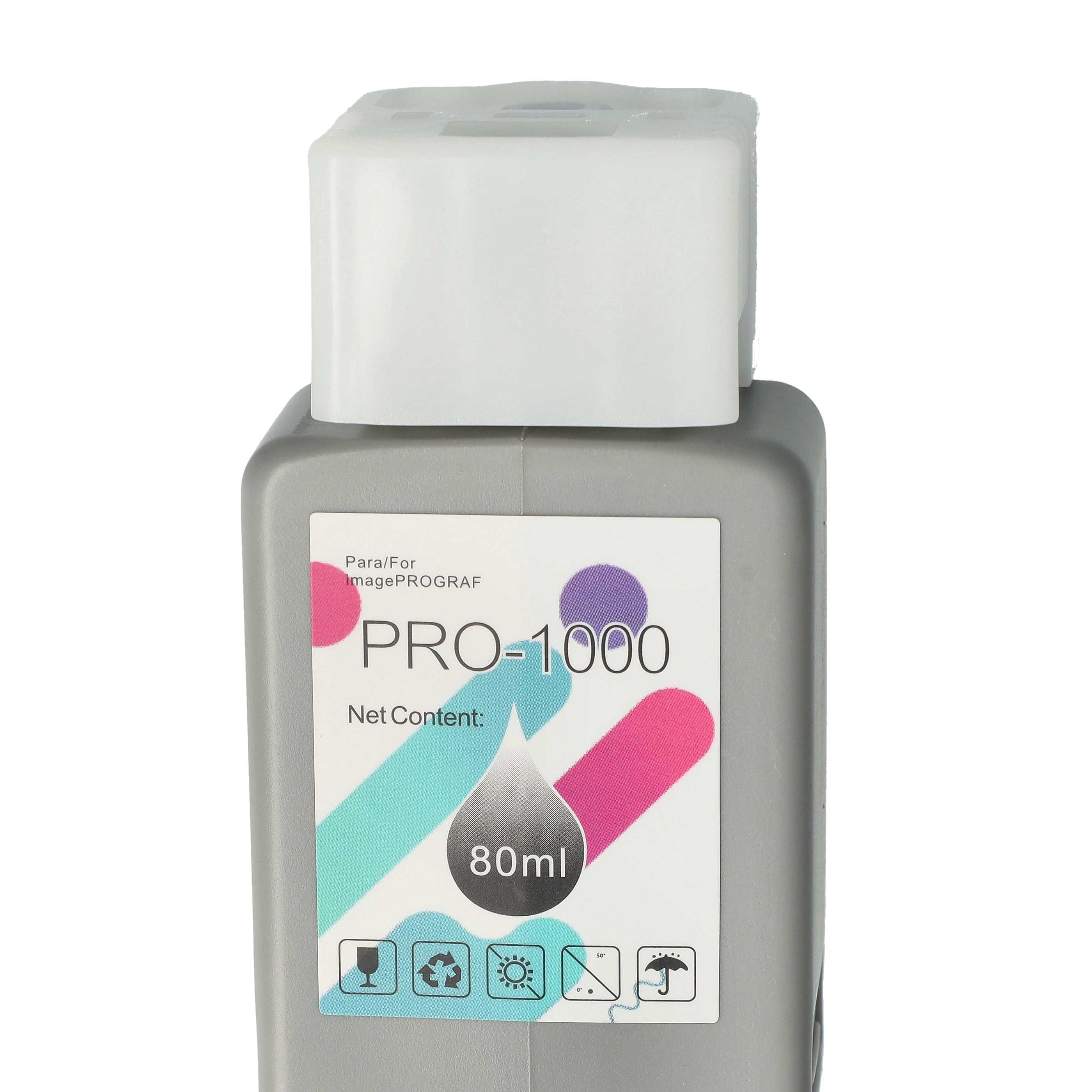 Ink Cartridge as Exchange for Canon PFI-1000C, PFI-1000 C for Canon Printer - Cyan 80 ml + Chip