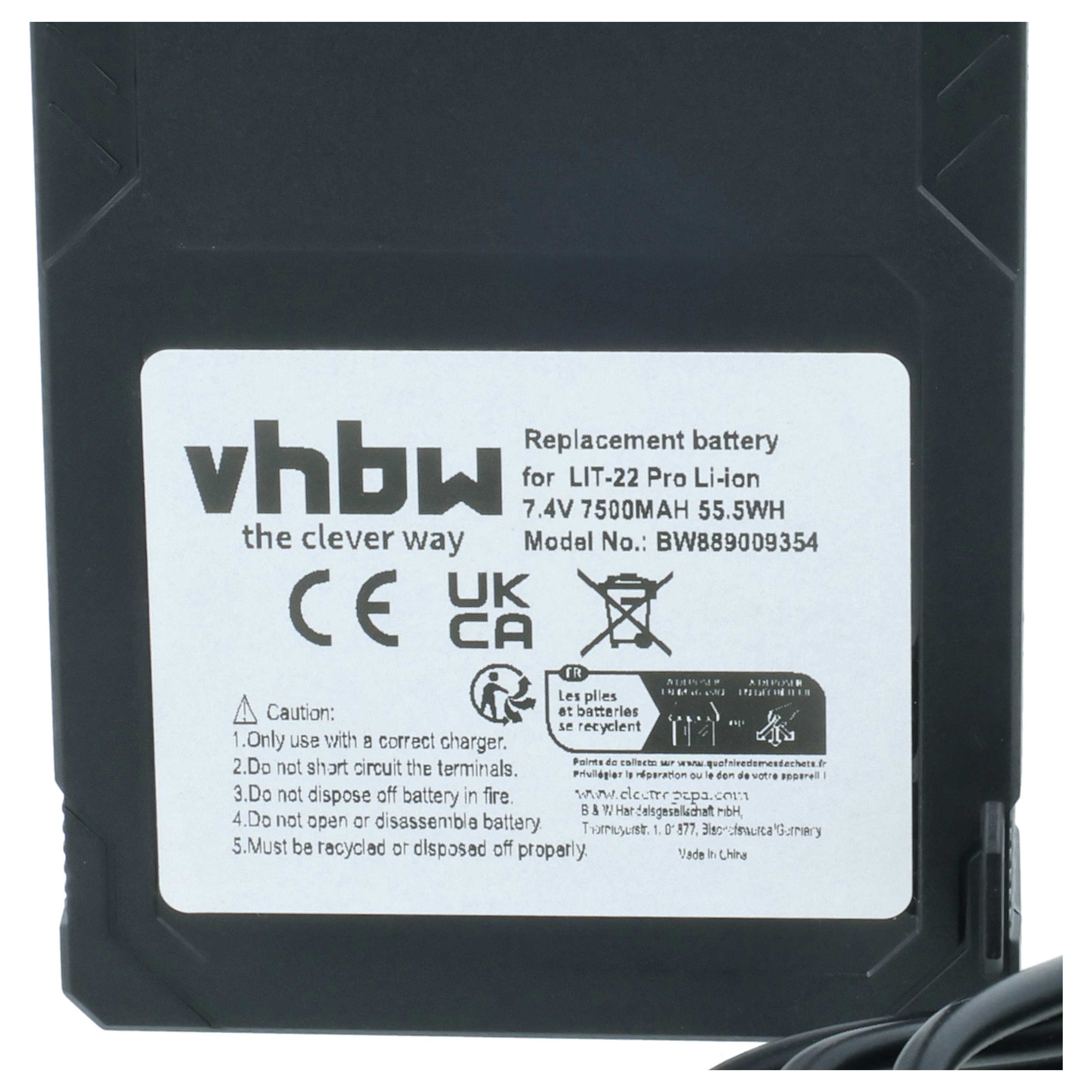Akku für Kamera wie Spypoint Flex-M u.a., ersetzt LIT-22, Li-Ion, 7.4 V, 7500 mAh