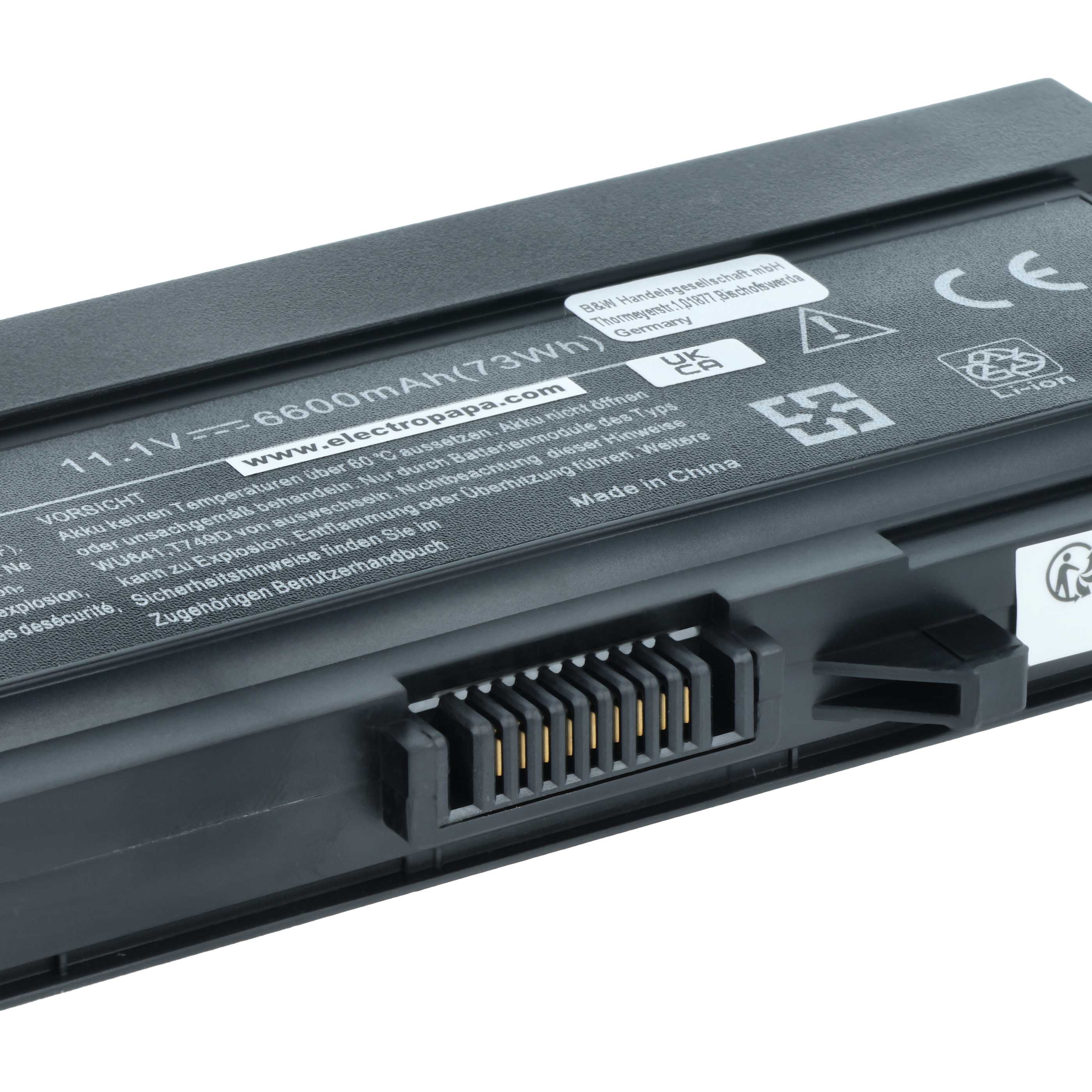 Akumulator do laptopa zamiennik Dell KM668, 312-0762, 312-0769, 451-10616 - 6600 mAh 11,1 V Li-Ion, czarny