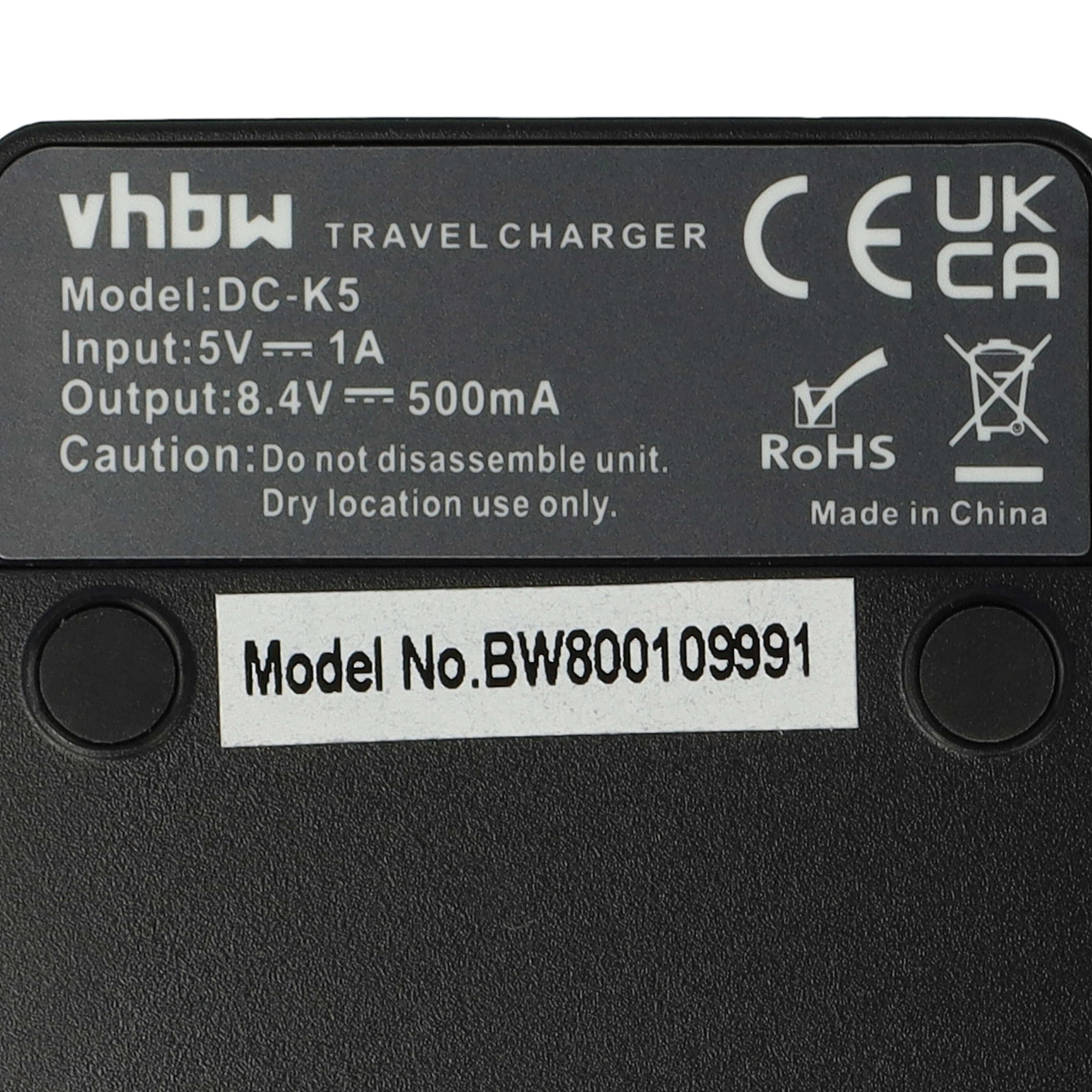 Battery Charger USB-C + Cable USB-C suitable for Panasonic Lumix DMC-GF2, DMC-GF2C, DMC-GF2K, DMC-GF2KEG-K Dig