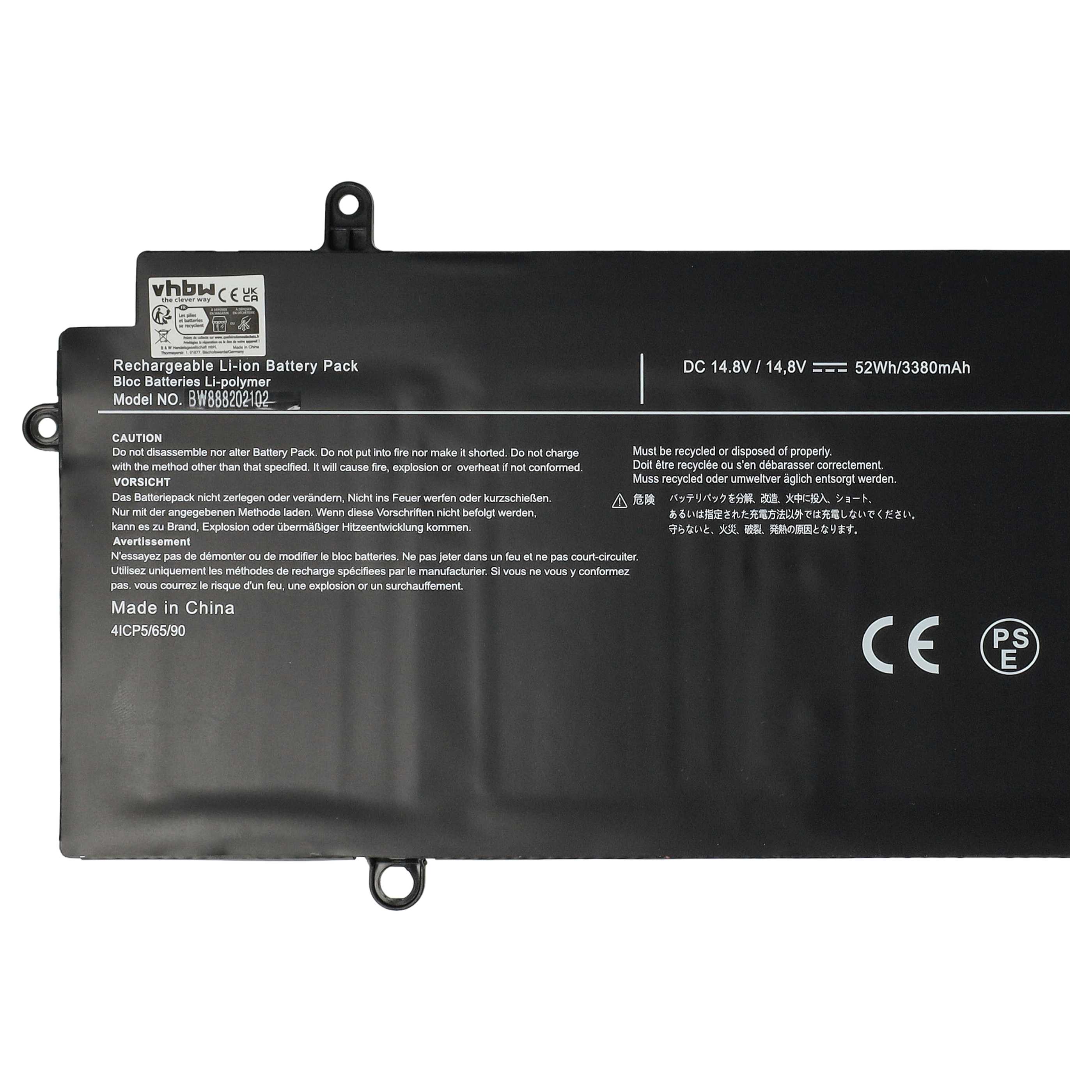 Notebook-Akku als Ersatz für Toshiba PA5136U-1BRS - 3350mAh 14,8V Li-Polymer