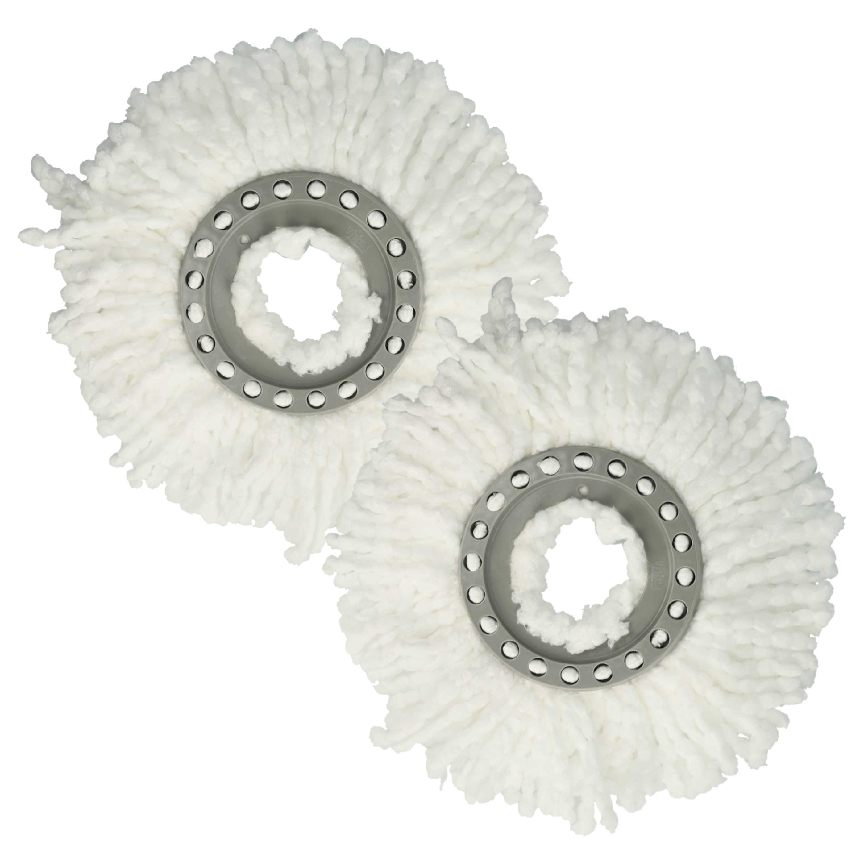 2x cabezal reemplaza Leifheit 52094, 52115 para fregonas Leifheit - microfibra, blanco