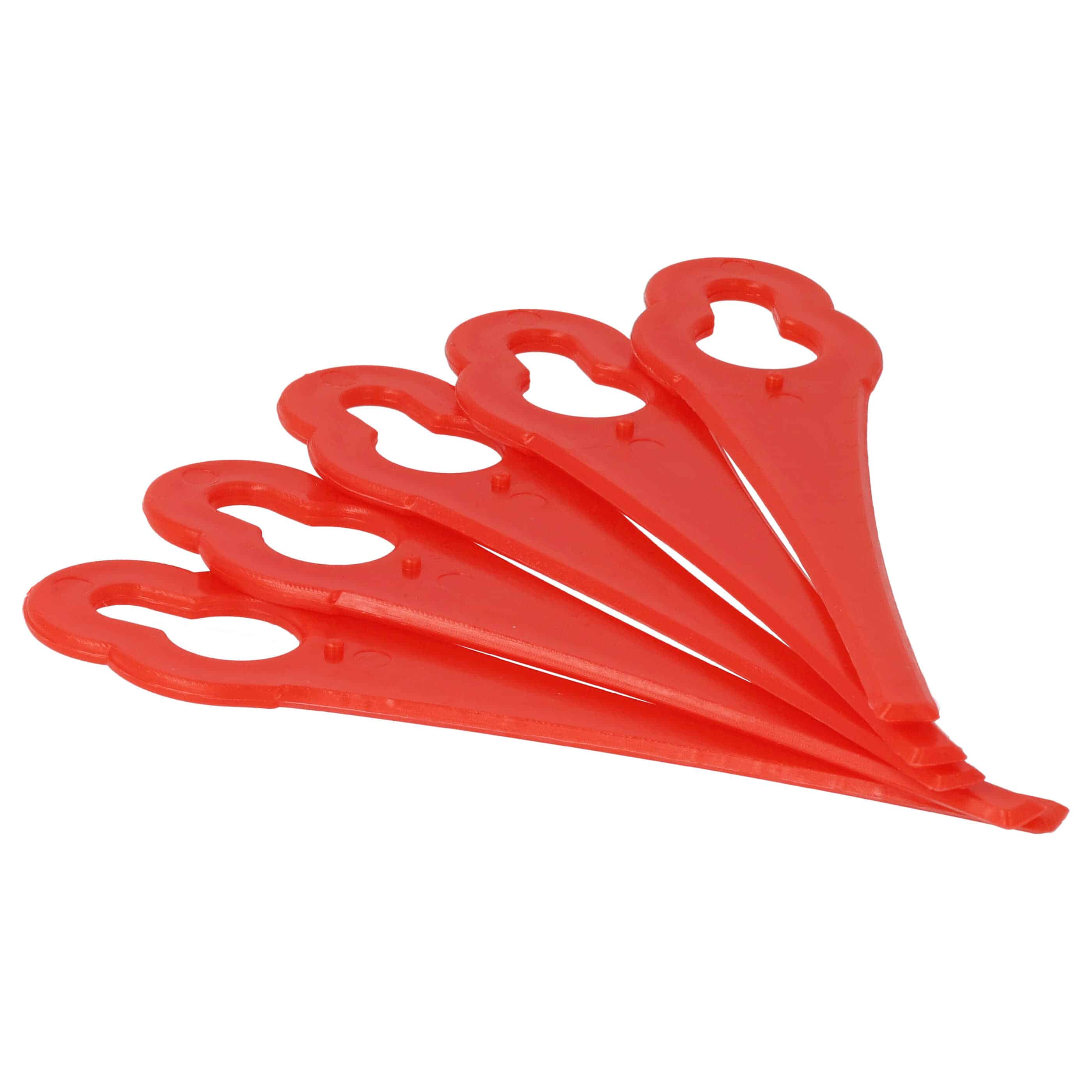 10x Exchange Blade replaces Grizzly 91094326 for Cordless Lawnmower etc. - polyamide, red