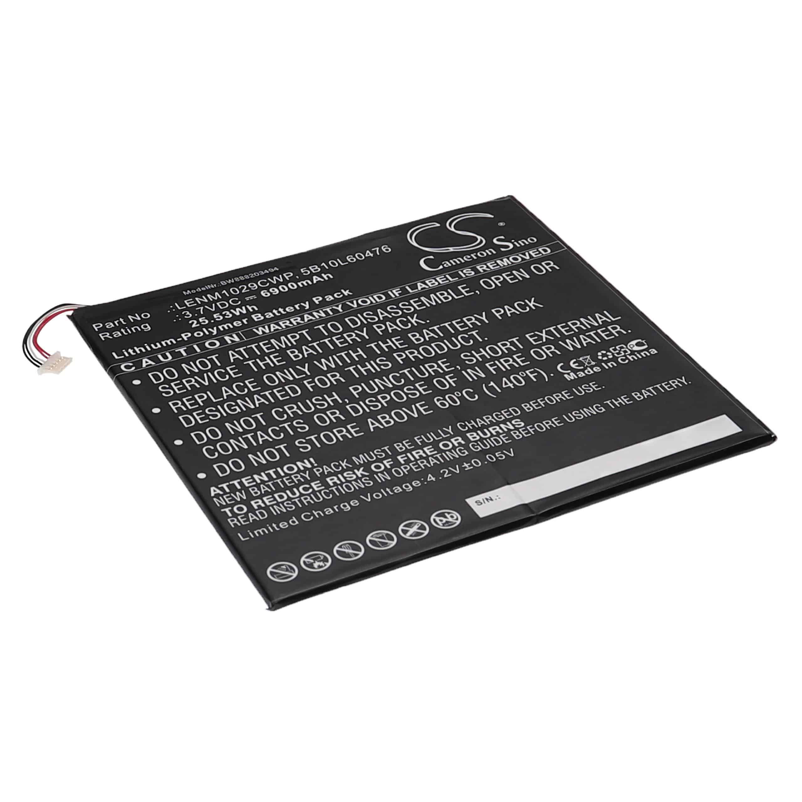 Notebook-Akku als Ersatz für Lenovo 5B10L13923, 5B10L60476, Tablet01, LENM1029CWP - 6900mAh 3,7V Li-Polymer