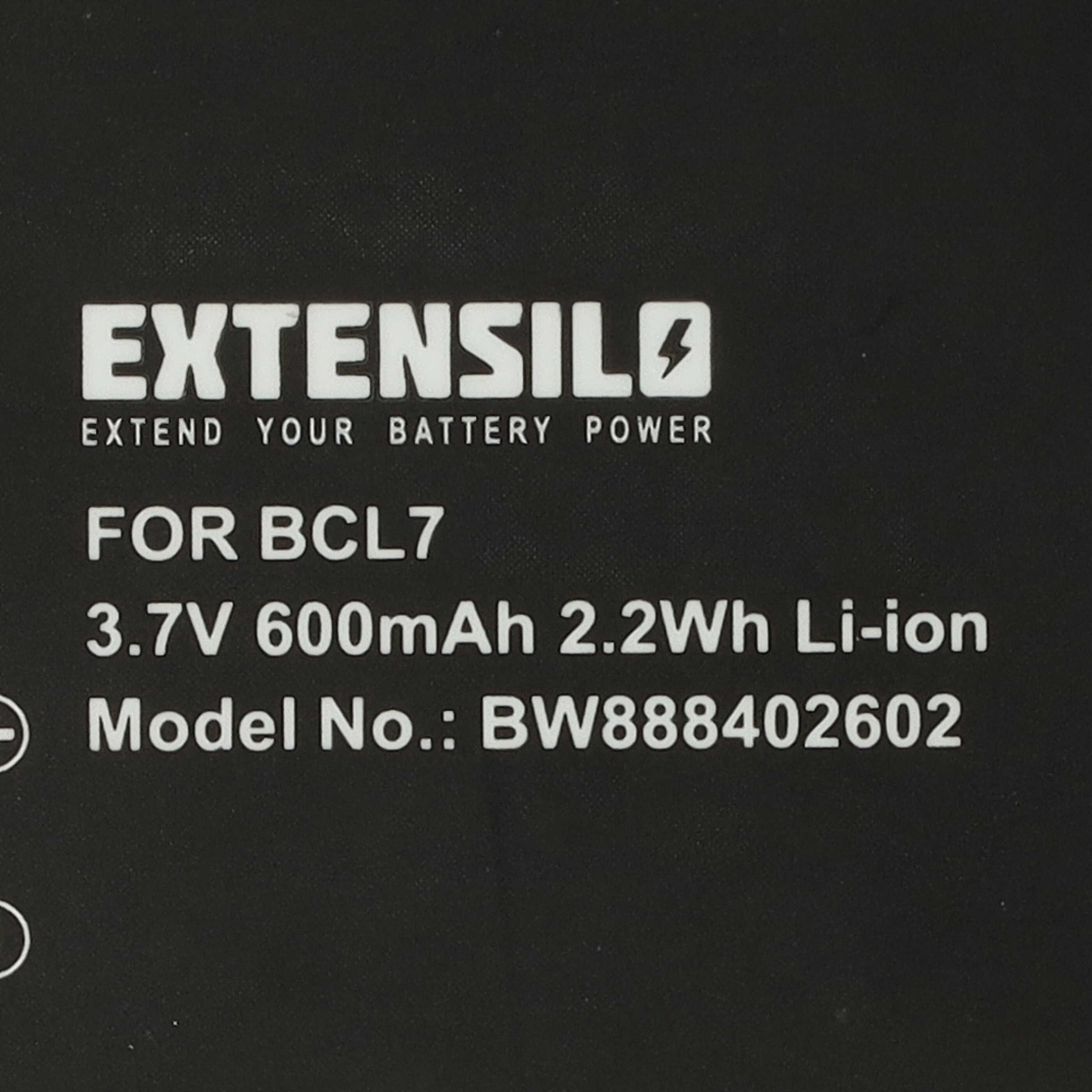 Kamera-Akku als Ersatz für Panasonic DMW-BCL7, DMW-BCL7E - 600mAh 3,7V Li-Ion