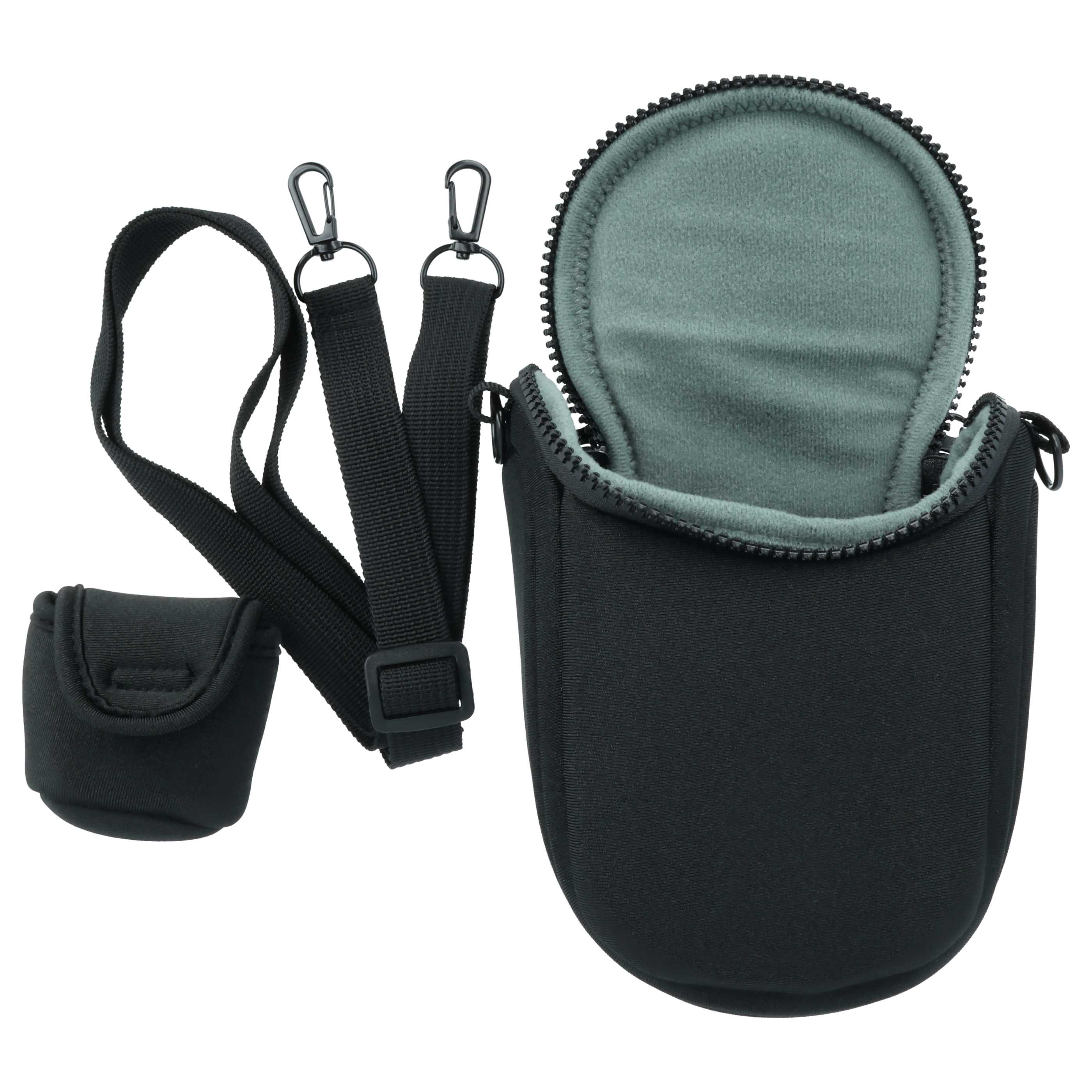 Camera Case suitable for Fujifilm, JVC, Panasonic, Nikon Camera etc. - black, 151 x 150 x 76 mm + Shoulder Str