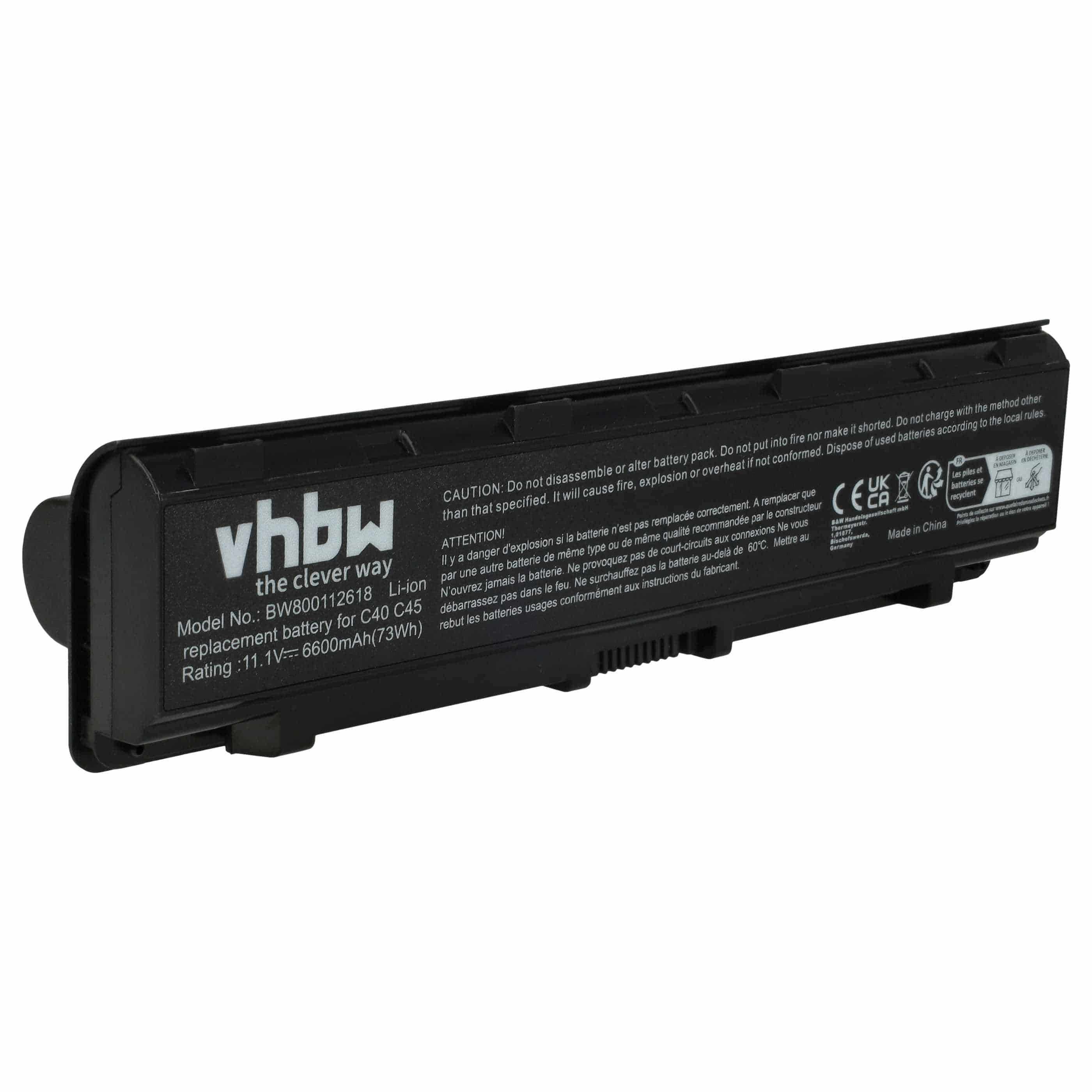Akumulator do laptopa zamiennik Toshiba PA5109, PA5108, PA5108U-1BRS - 6600 mAh 10,8 V Li-Ion, czarny