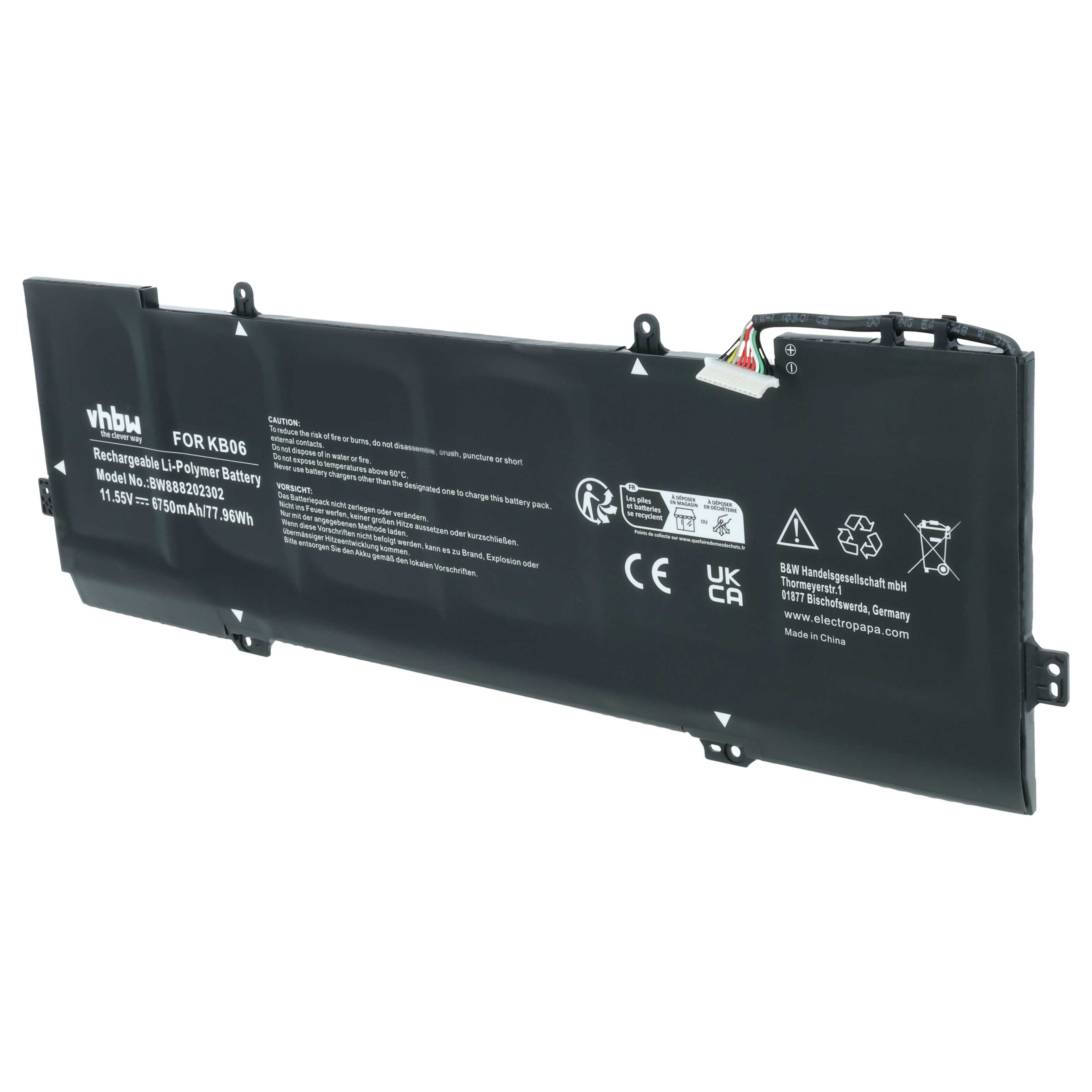 Akumulator do laptopa zamiennik HP 901307-2C1, 902499-855, 902401-2C1, HSTNN-DB7R - 6750 mAh 11,55 V LiPo