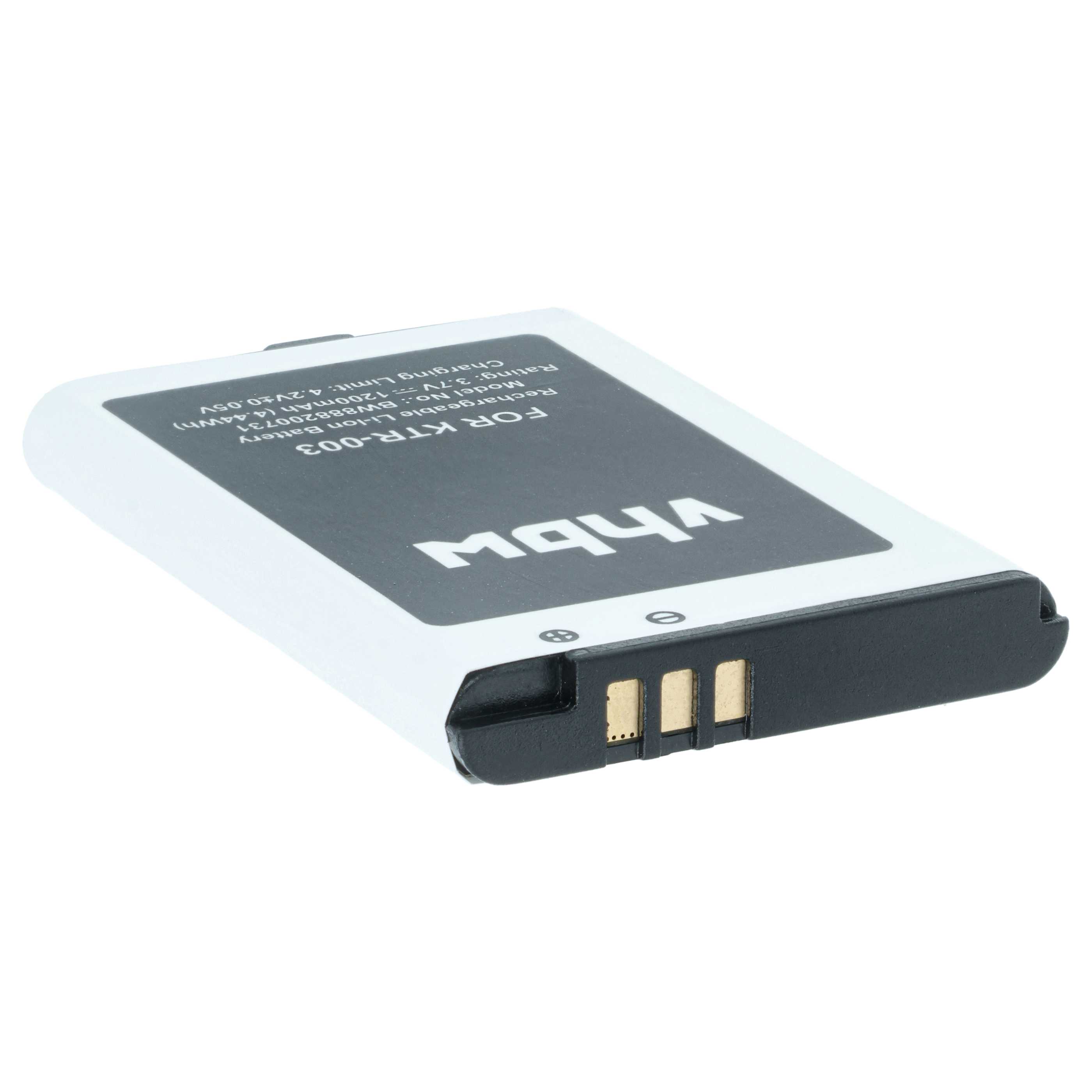 Games Console Battery replaces Nintendo KTR-003 - 1200 mAh 3.7 V Li-Ion