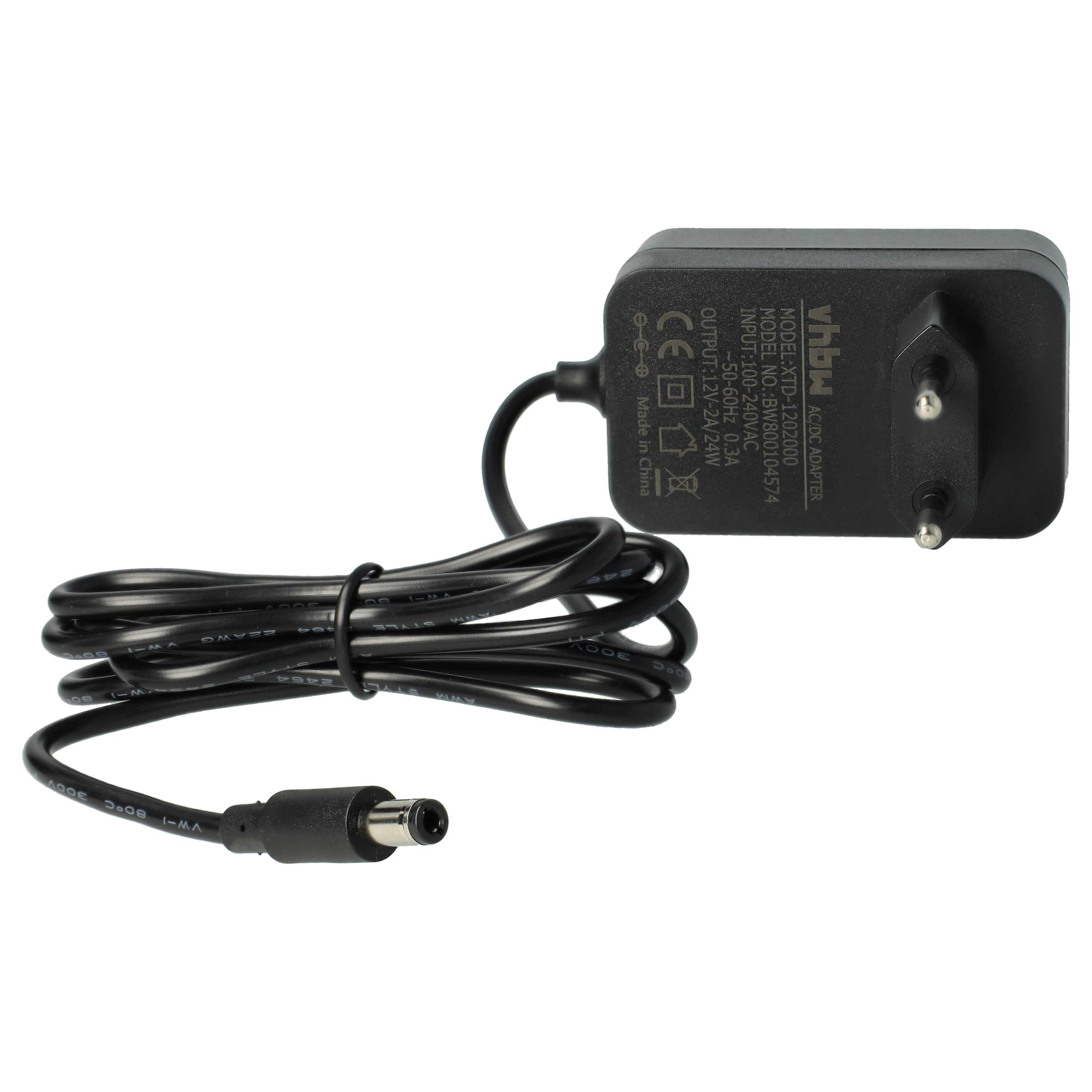 Mains Power Adapter suitable for D600VP Brother, D600VP Electric Devices etc. - 140 cm 12 V