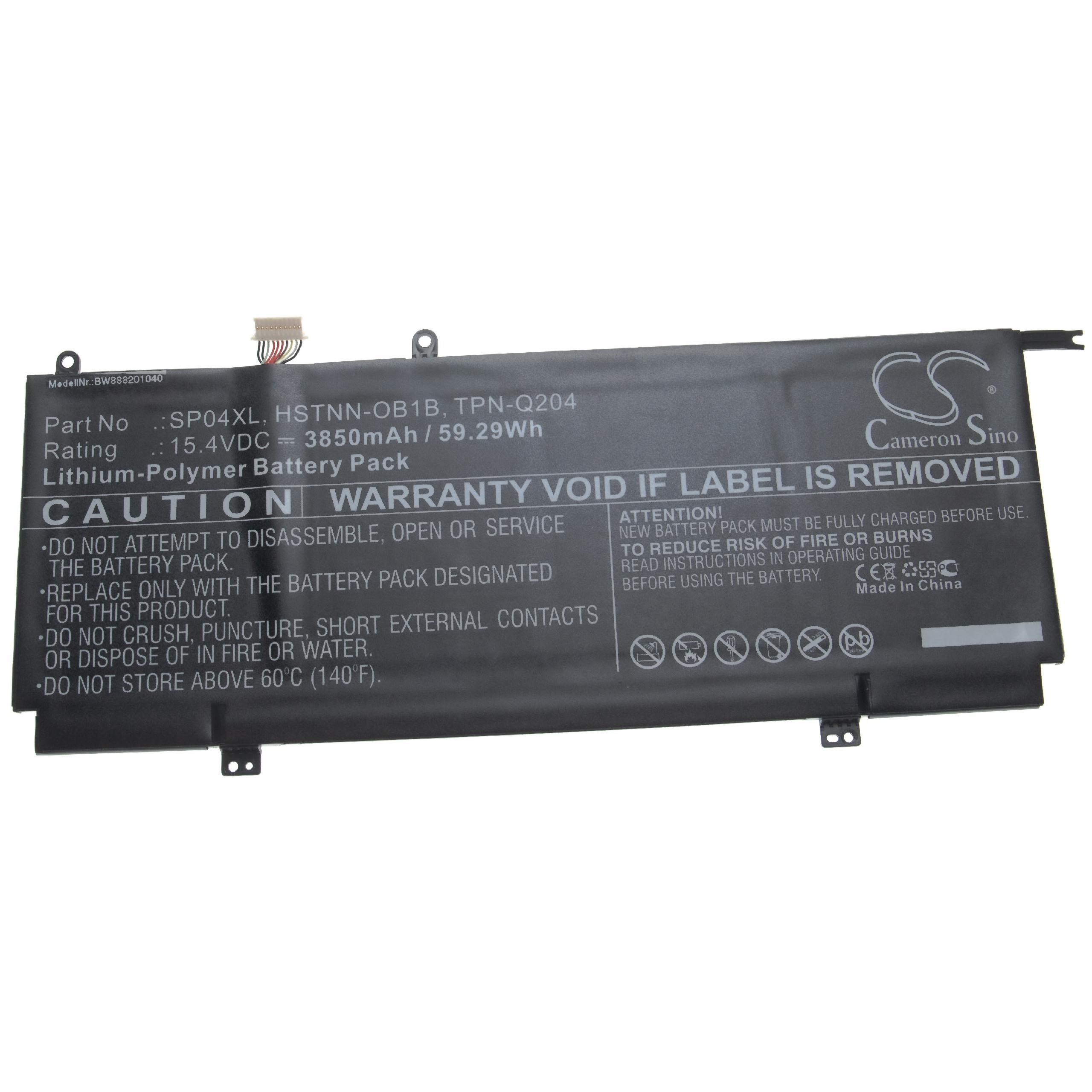 Notebook Battery Replacement for HP L28538-AC1, L28764-005, SP04061XL, HSTNN-OB1B - 3850mAh 15.4V Li-polymer