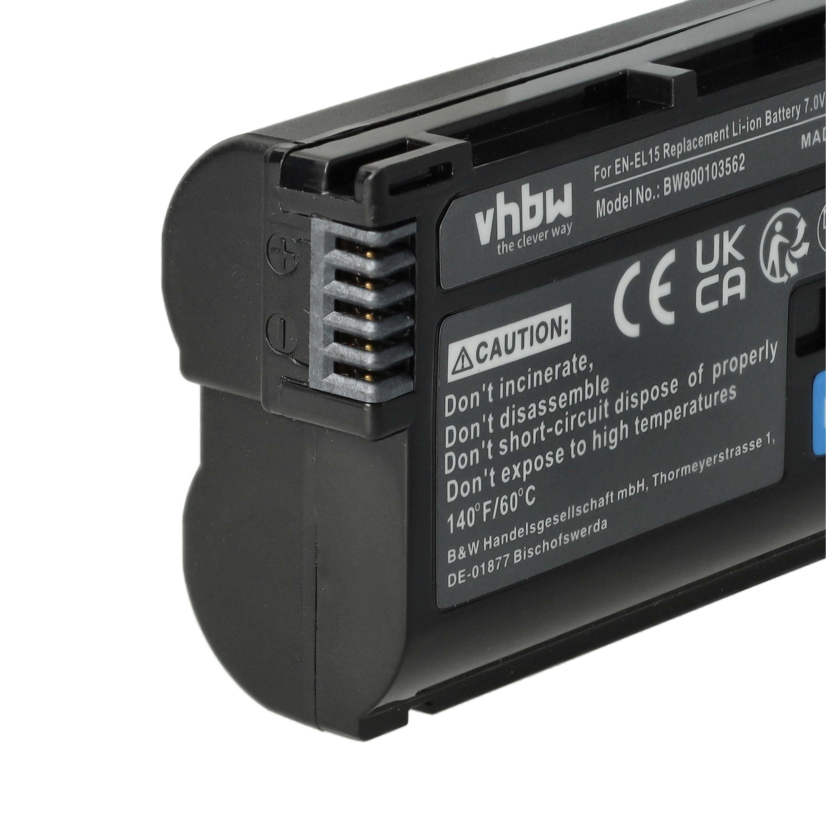 Kamera-Akku als Ersatz für Nikon EN-EL15, EN-EL15b, EN-EL15A, EN-EL15c - 1400mAh 7V Li-Ion mit Infochip