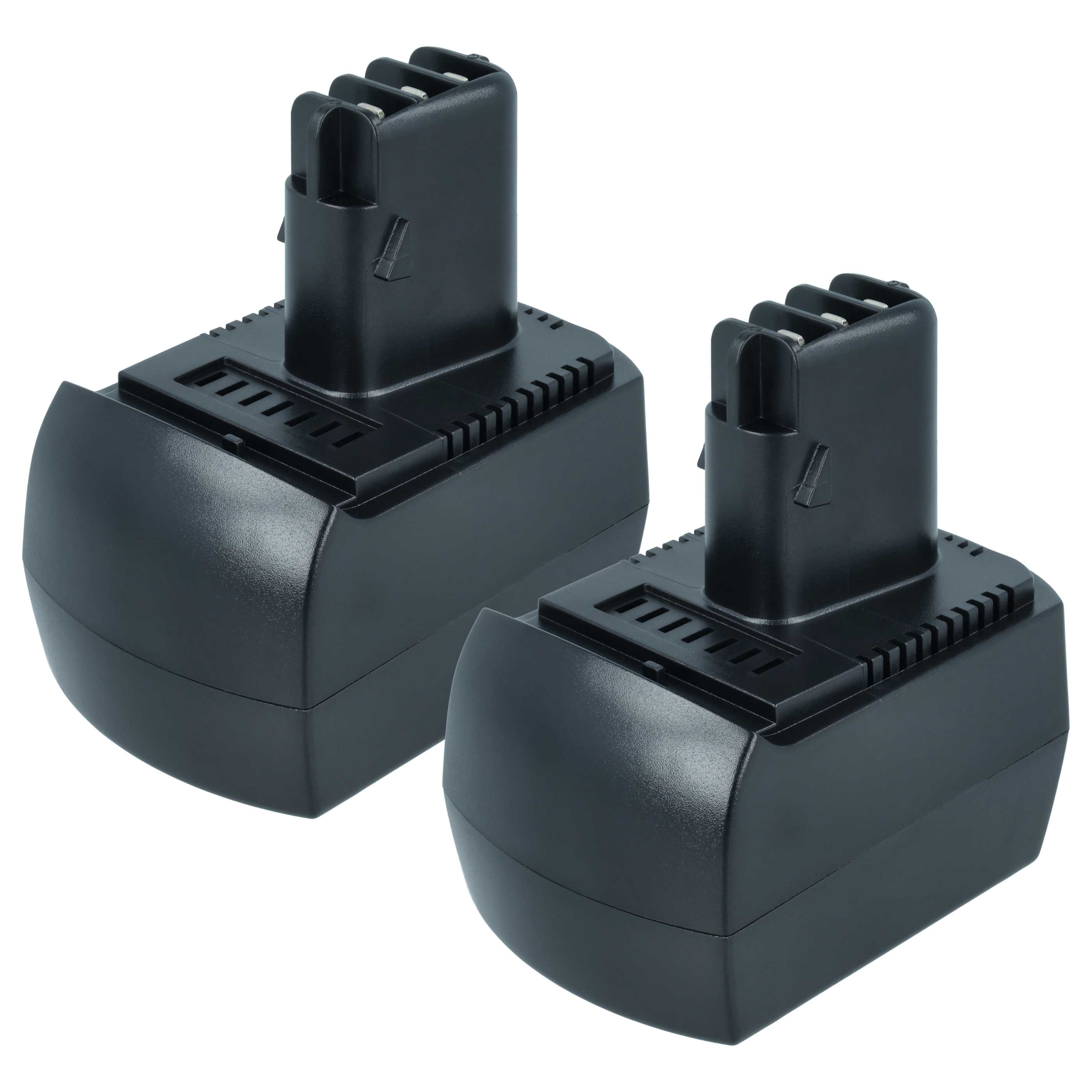 2x Batteria sostituisce Metabo 6.02151.50, 6.25473 per attrezzo - 3Ah 12V NiMH