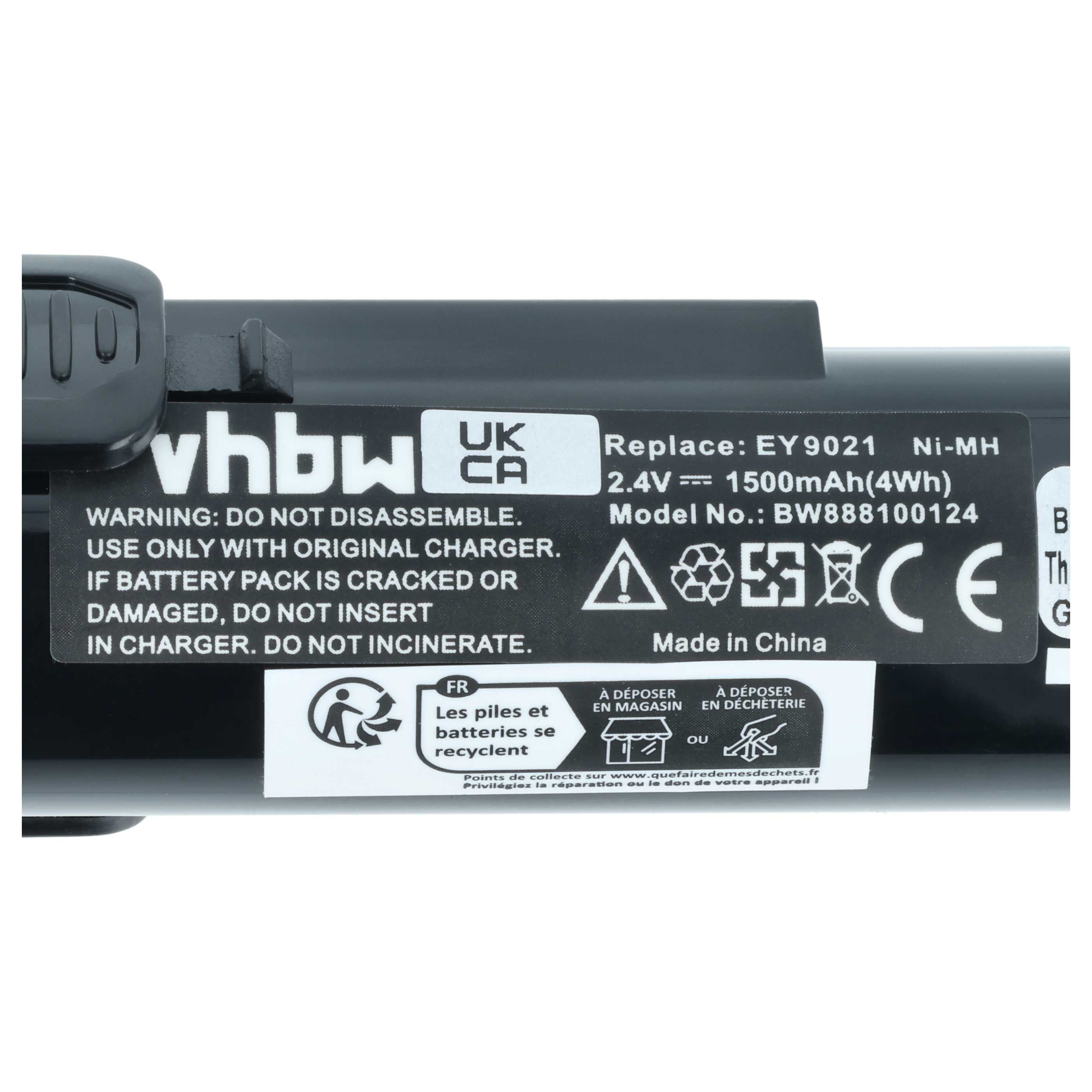 Battery replaces Panasonic 6546 6, 6538 1, 6545 6, 6540 1, 6539 6 Electric Power Tool - 1500 mAh, 2.4 V, NiMH