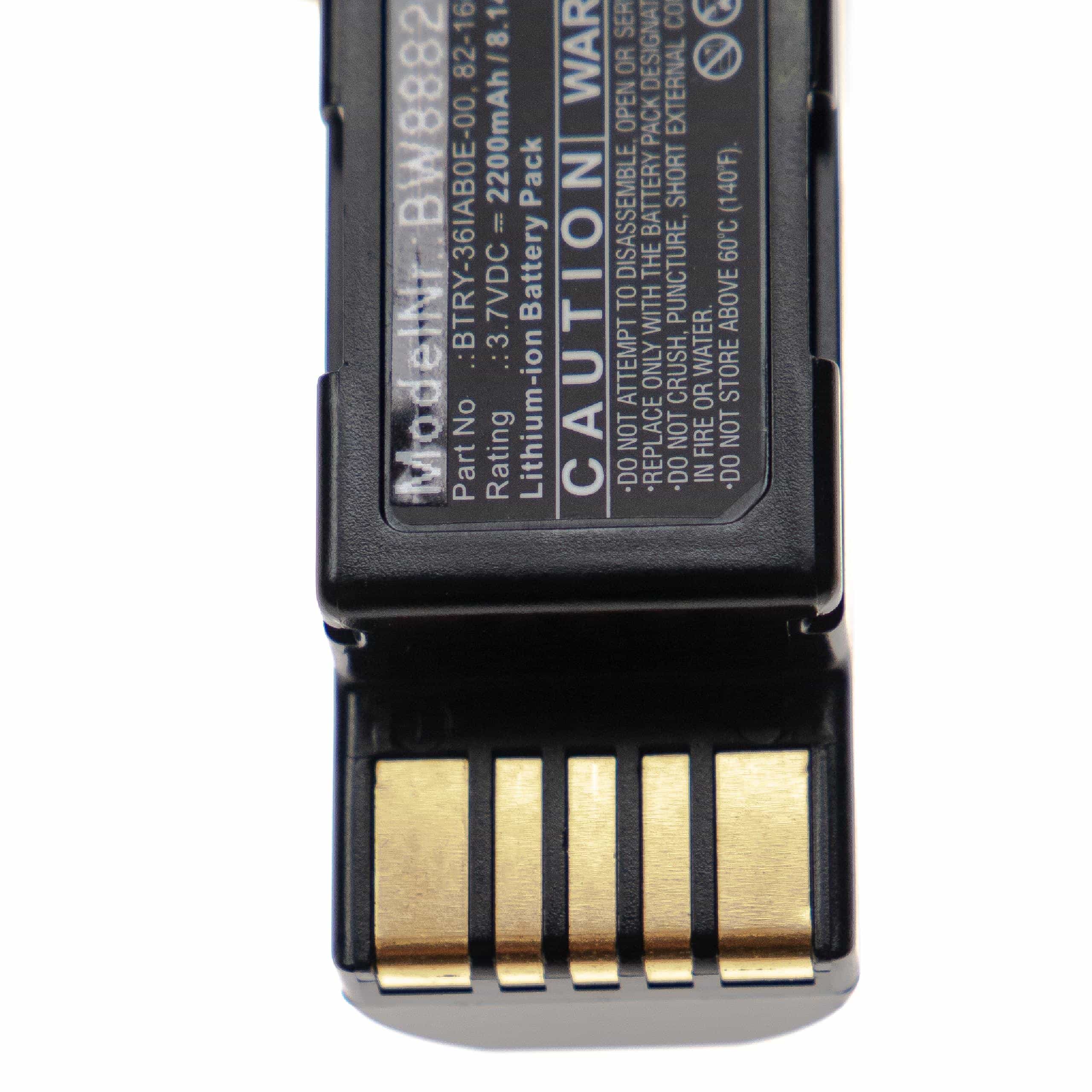 Batteria per lettore di codici a barre, POS sostituisce Zebra 82-166537-01 Zebra - 2200mAh 3,7V Li-Ion